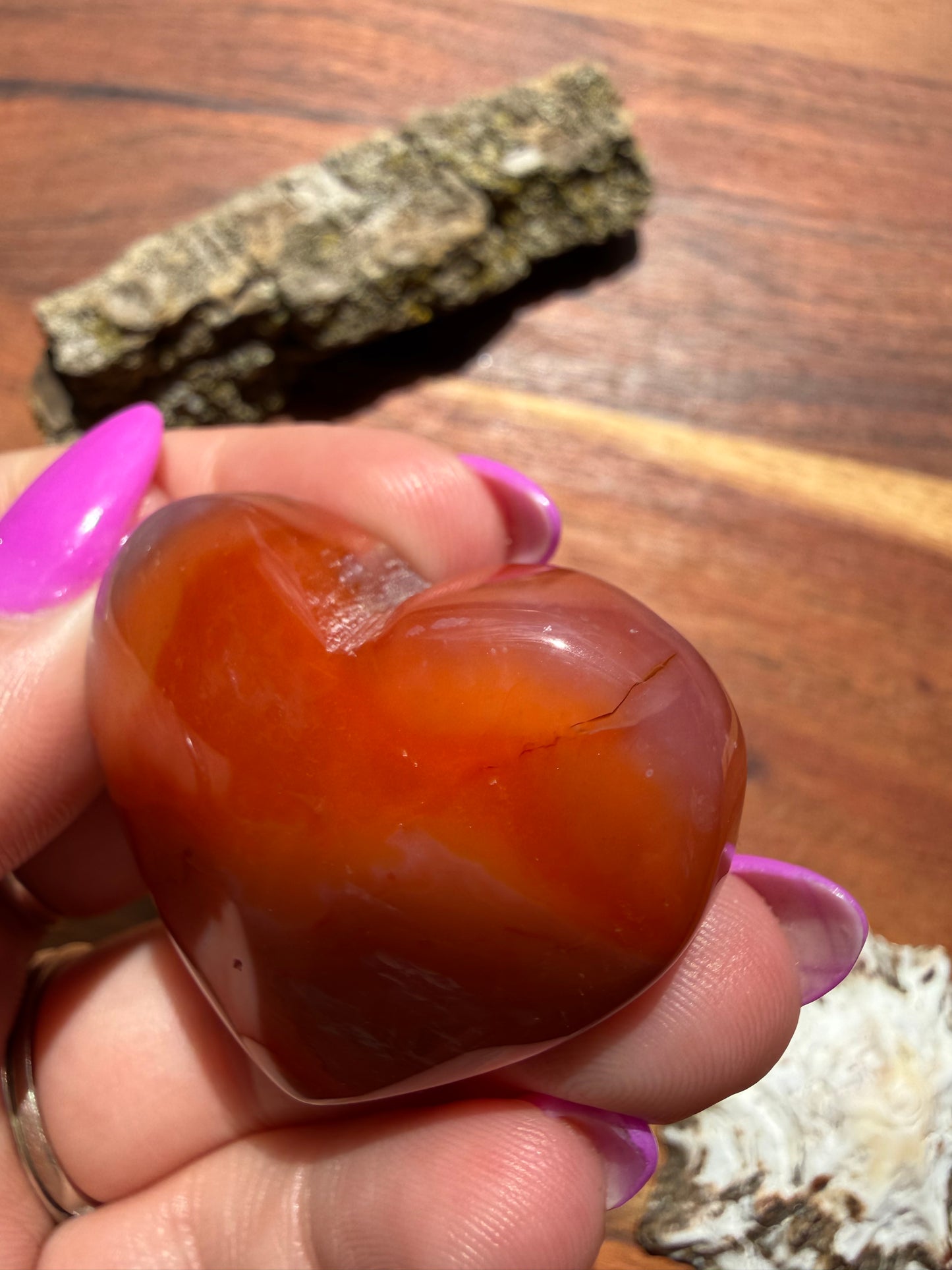 DRUZY CARNELIAN HEART