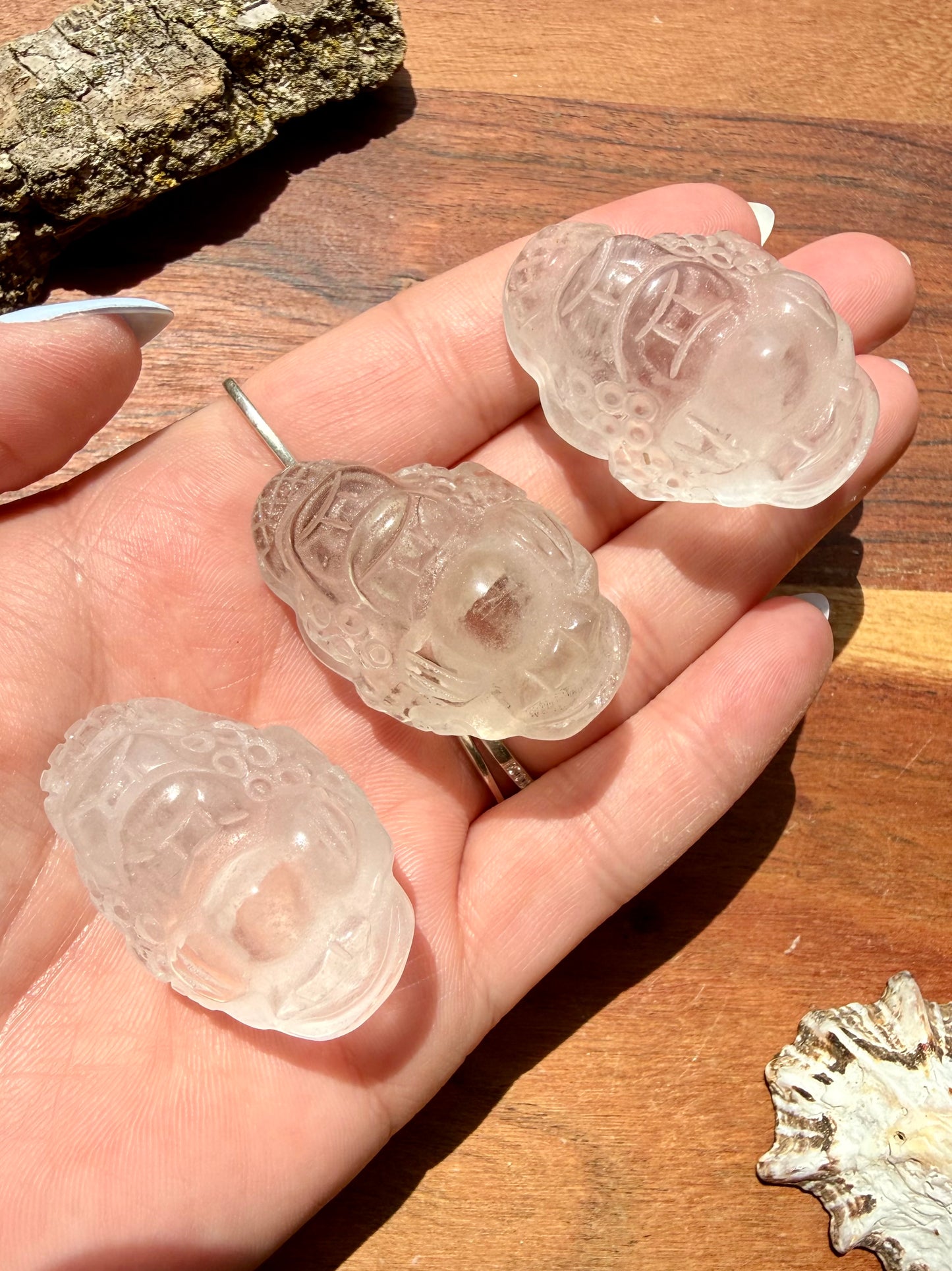 CLEAR QUARTZ MONEY TOAD