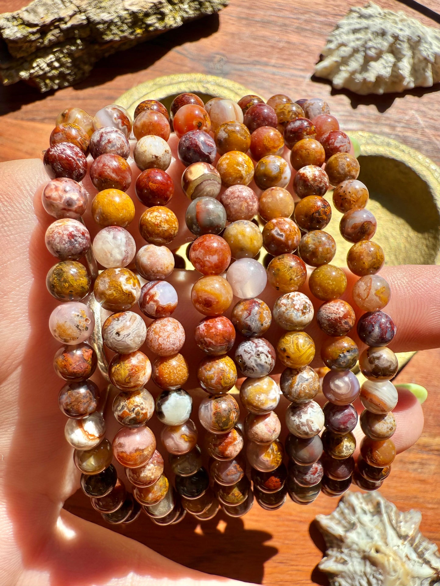 HIGH QUALITY AGUA NUEVA AGATE BRACELET 5MM