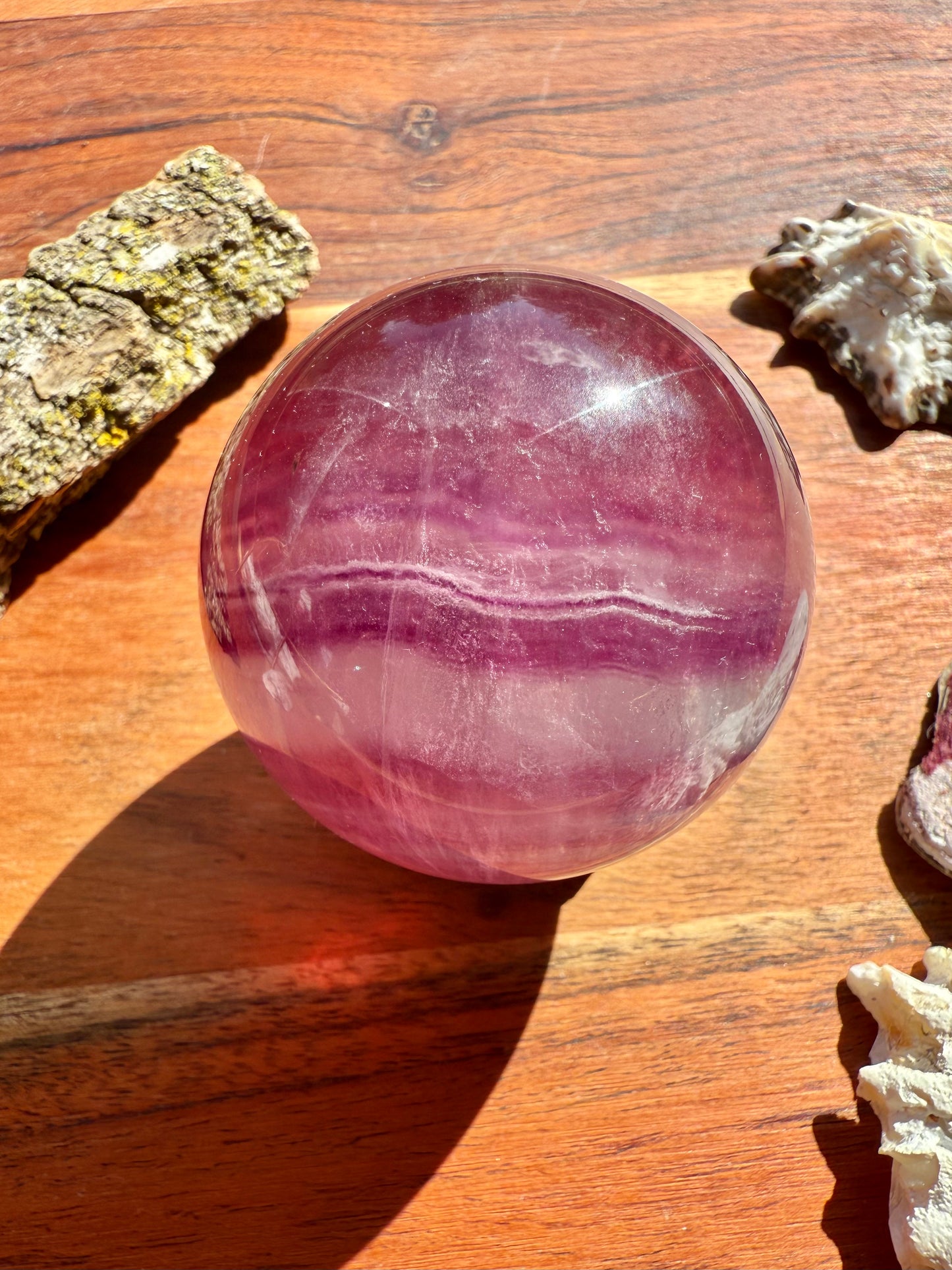 BANDED CANDY FLUORITE SPHERE