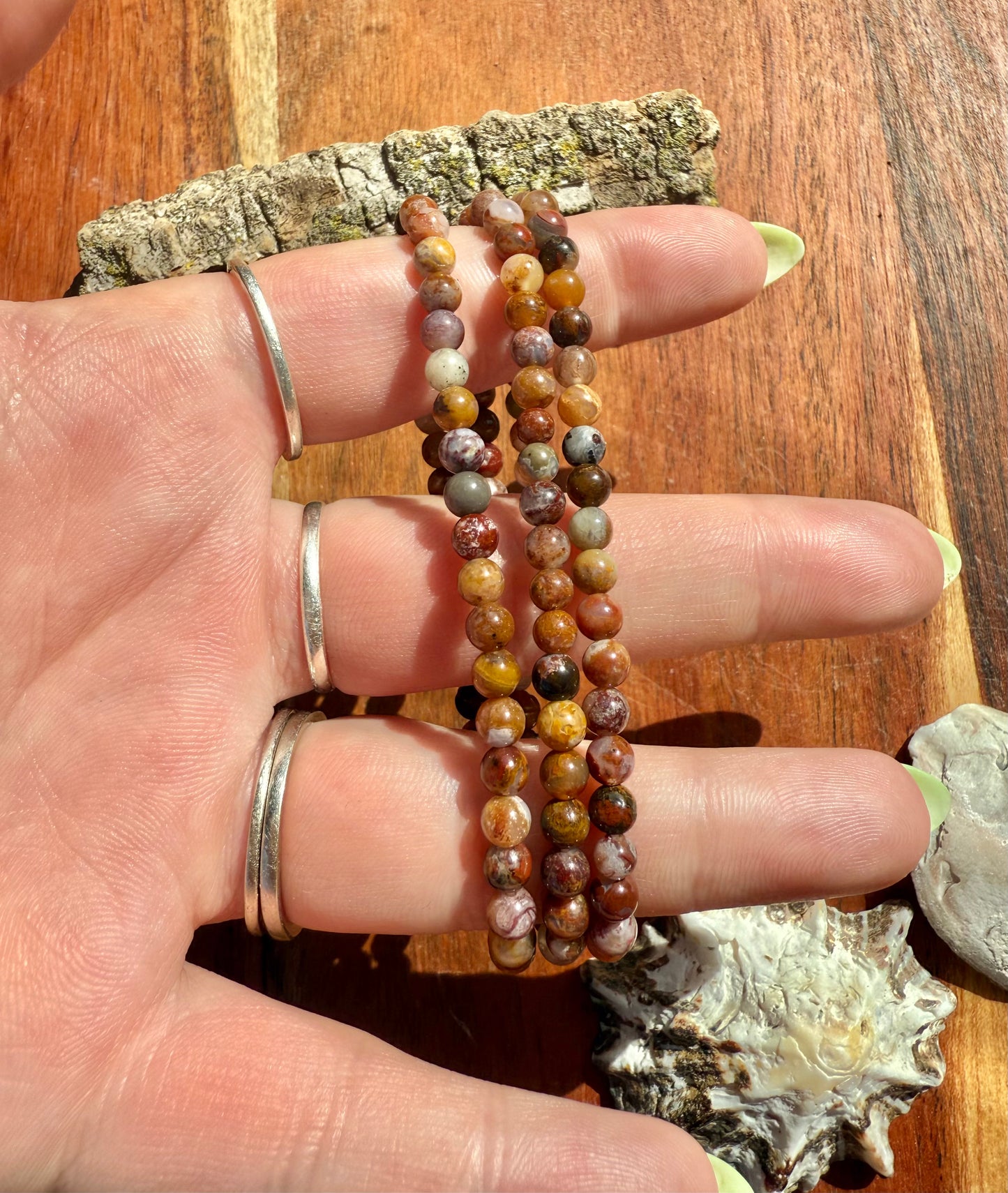 HIGH QUALITY AGUA NUEVA AGATE BRACELET 4MM