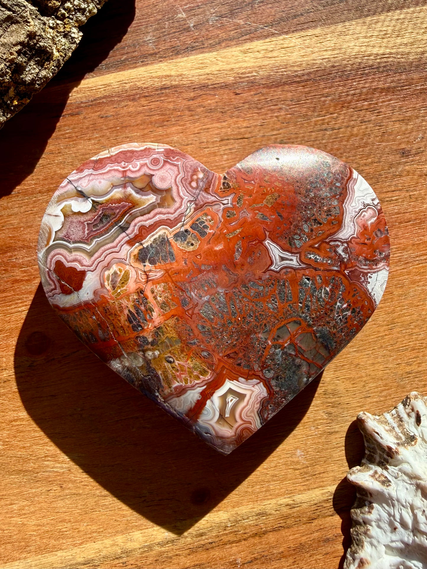 CRAZY LACE AGATE HEART