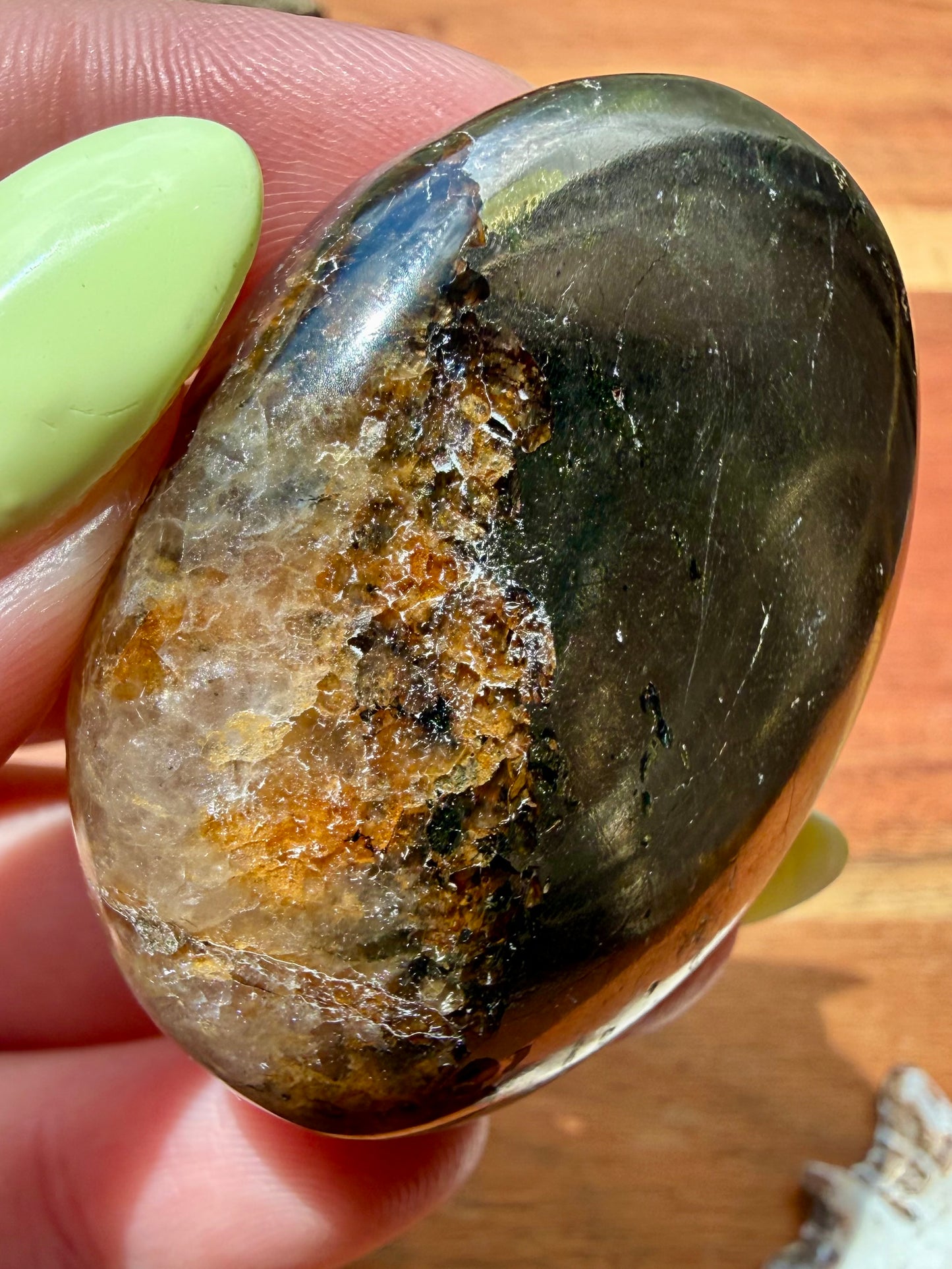 PYRITE + GOLDEN HEALER PALM STONE
