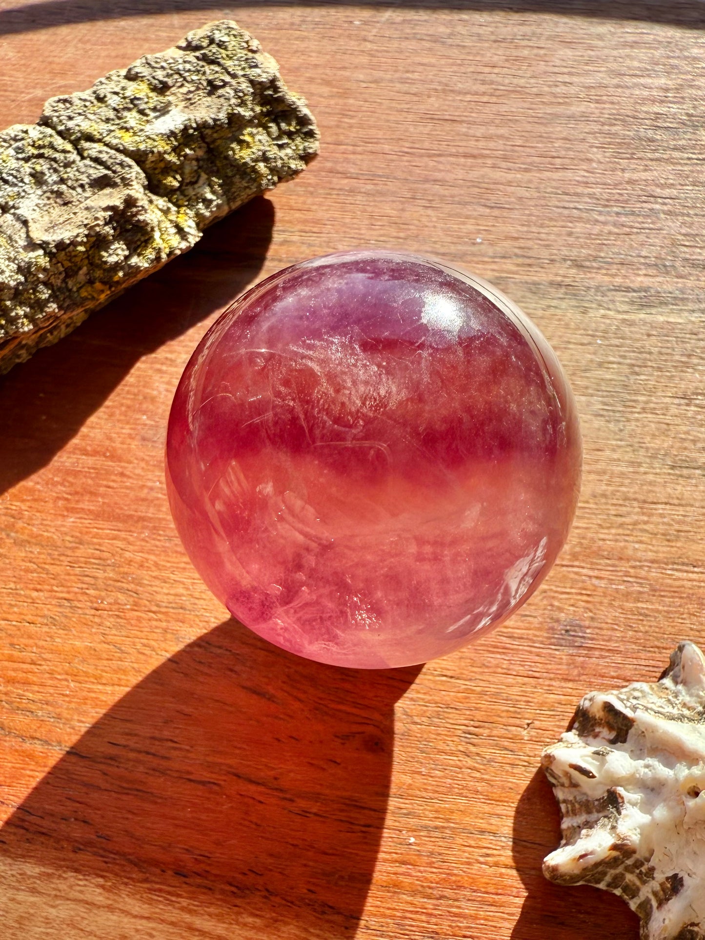 BANDED CANDY FLUORITE SPHERE