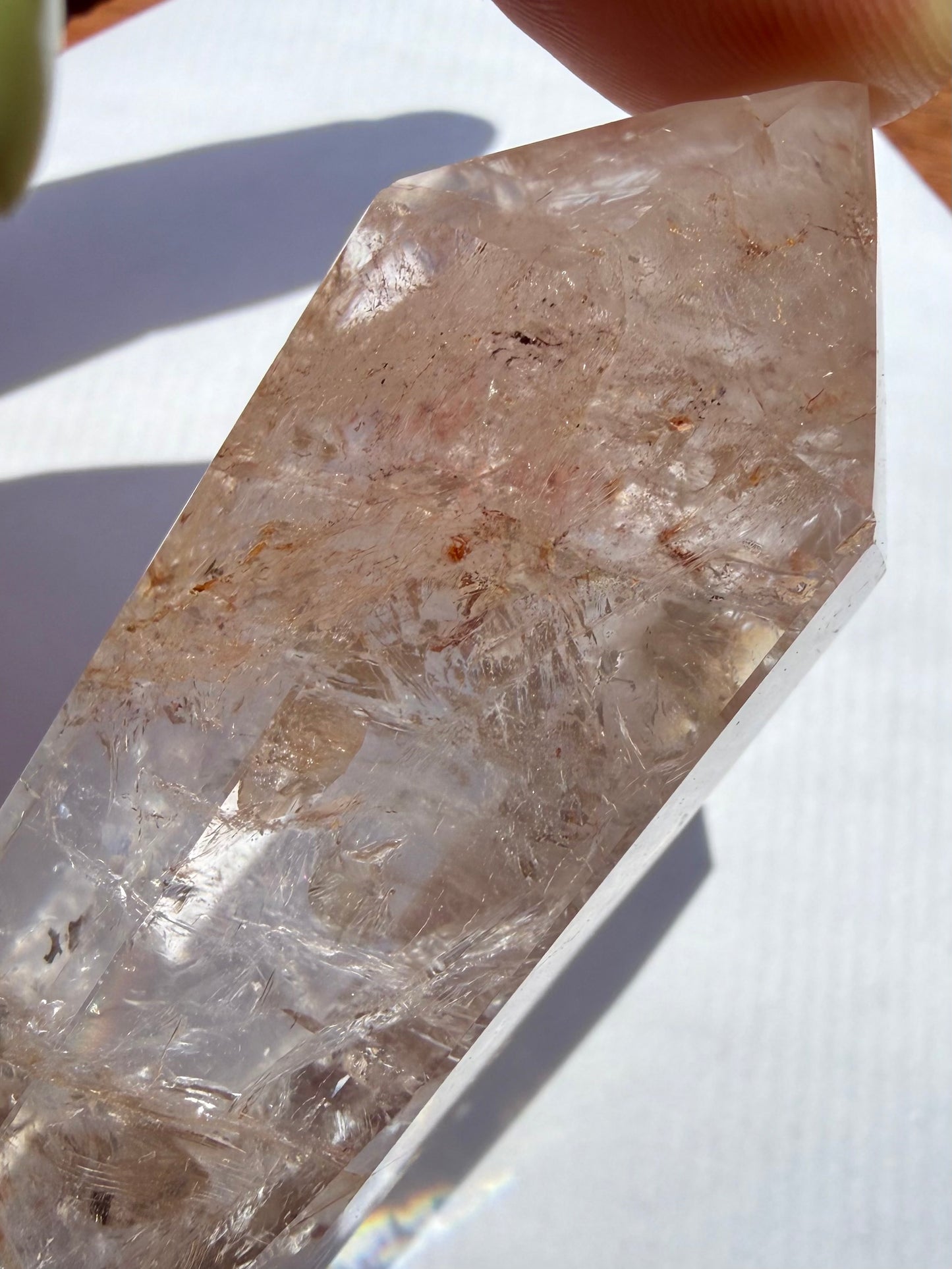 HIGH QUALITY PINK FIRE QUARTZ DT POINT