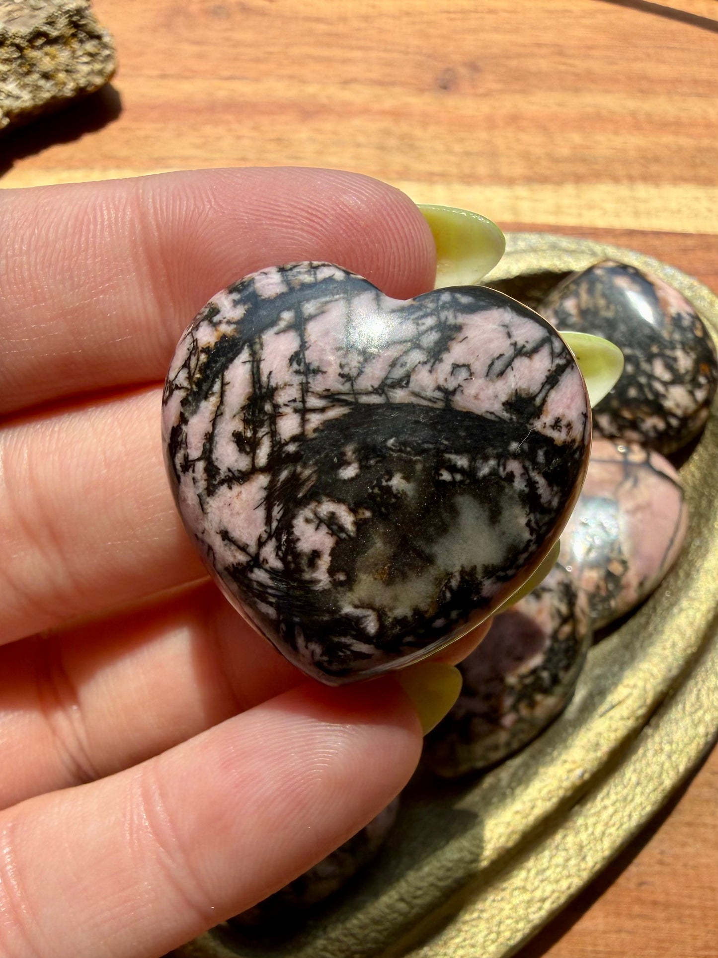 RHODONITE HEART