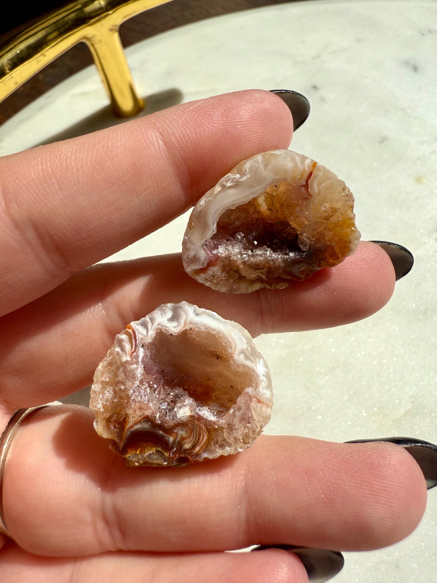 Mini Agate Geode || Druzy Crystal Geode || Mini Crystal || Gift for Crystal Lover