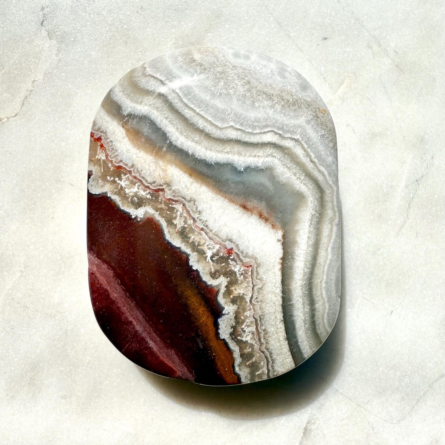 Crazy Lace Agate Palm Stone | Mexican Crazy Lace Agate | Gift for Crystal Lover | Happiness Crystal | Grounding Crystal | Crystal Gift