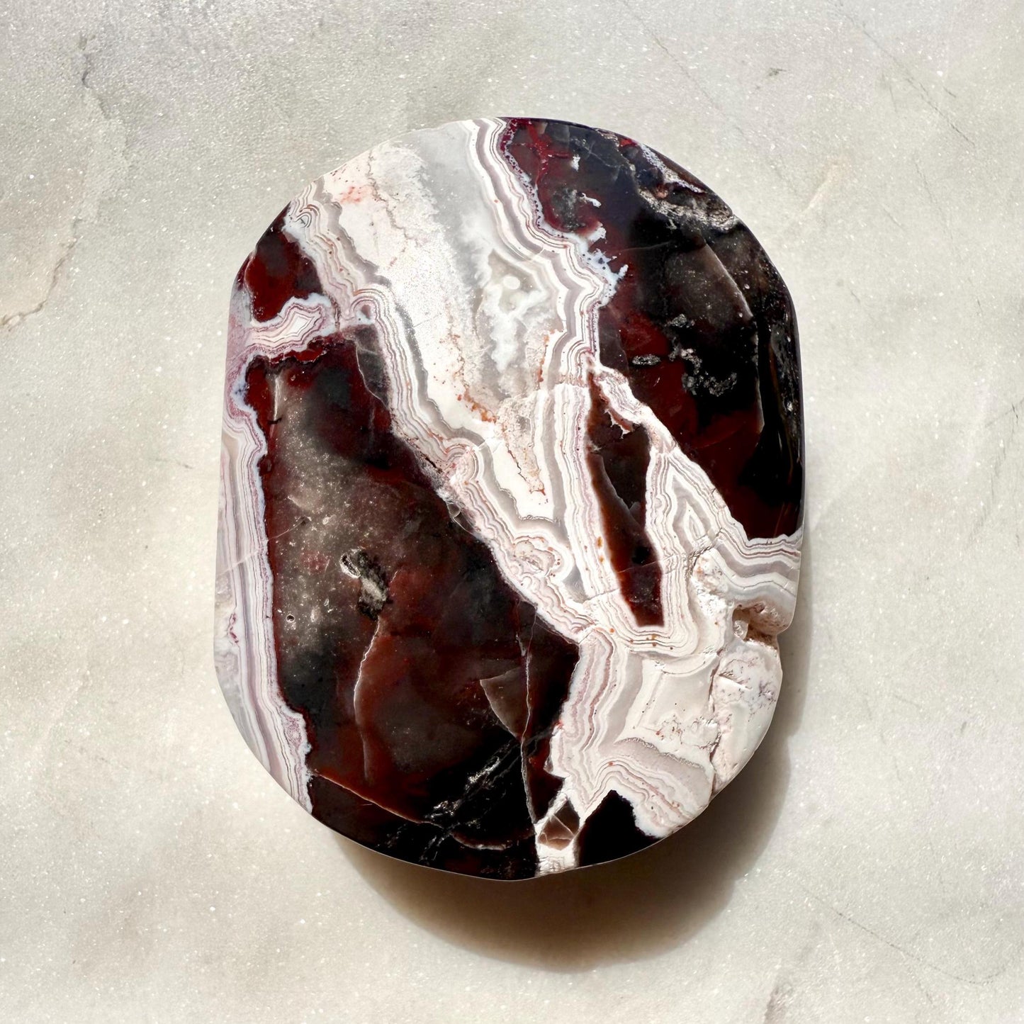 Crazy Lace Agate Palm Stone | Mexican Crazy Lace Agate | Gift for Crystal Lover | Happiness Crystal | Grounding Crystal | Crystal Gift