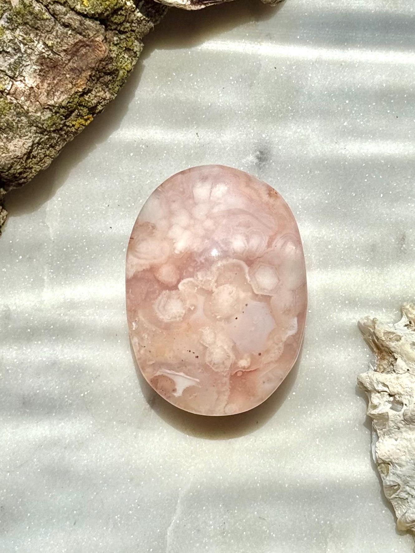 Carnelian Flower Agate Palm Stone | Carnelian Flower Agate | Gift for Crystal Lover | Creativity Crystal | Motivational Crystal