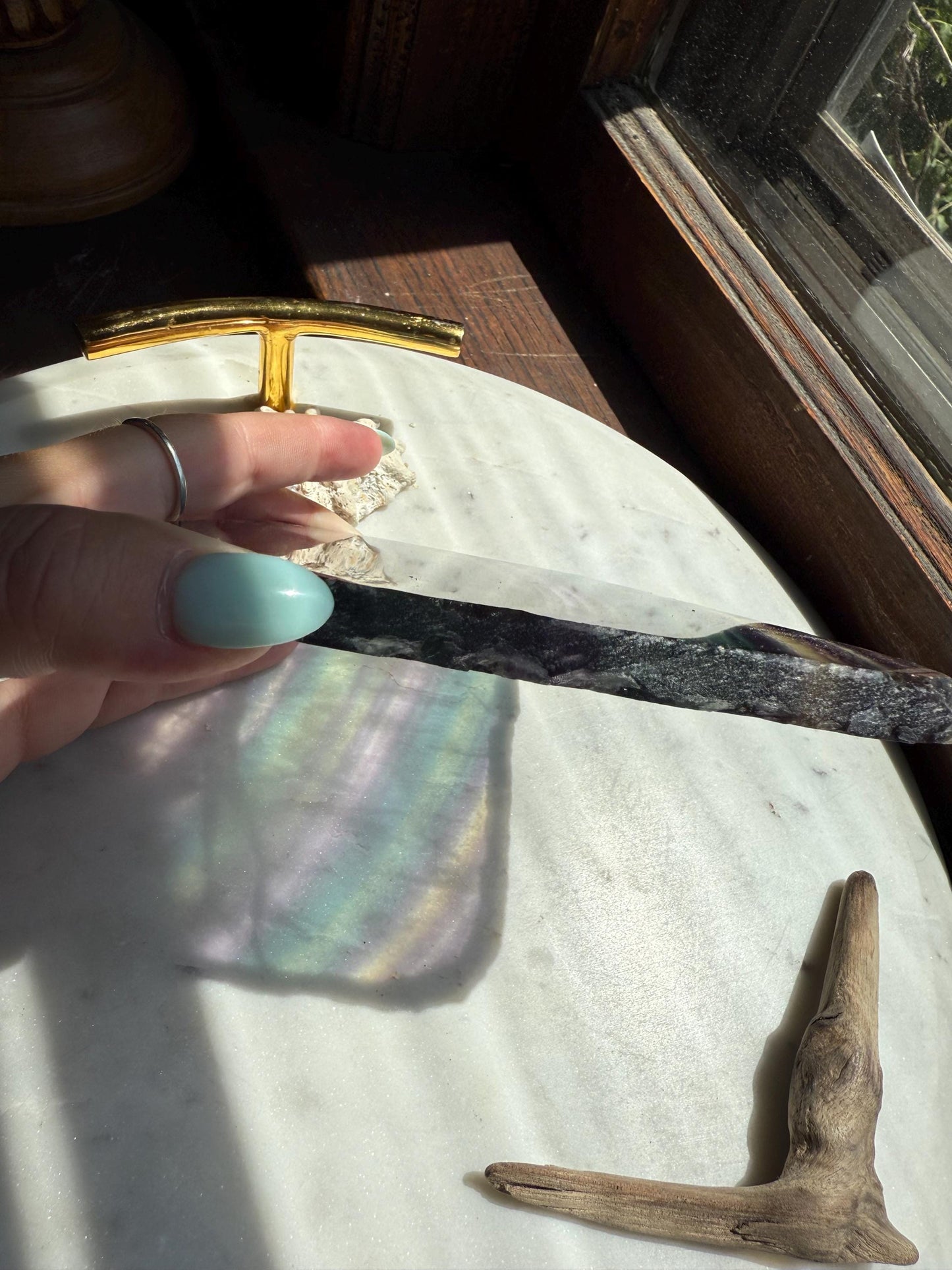 High Quality Banded Fluorite Slab | Banded Fluorite | Gift for Crystal Lover | Crystal Lover Gift | Fluorite Slab | Fluorite Slice
