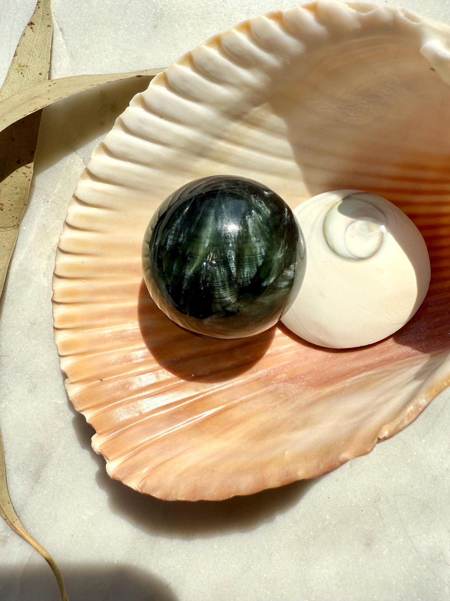 Small Seraphinite Sphere | Seraphinite | Small Crystal Sphere | Gift for Crystal Lover | Crystal Lover Gift | Self Love Crystal