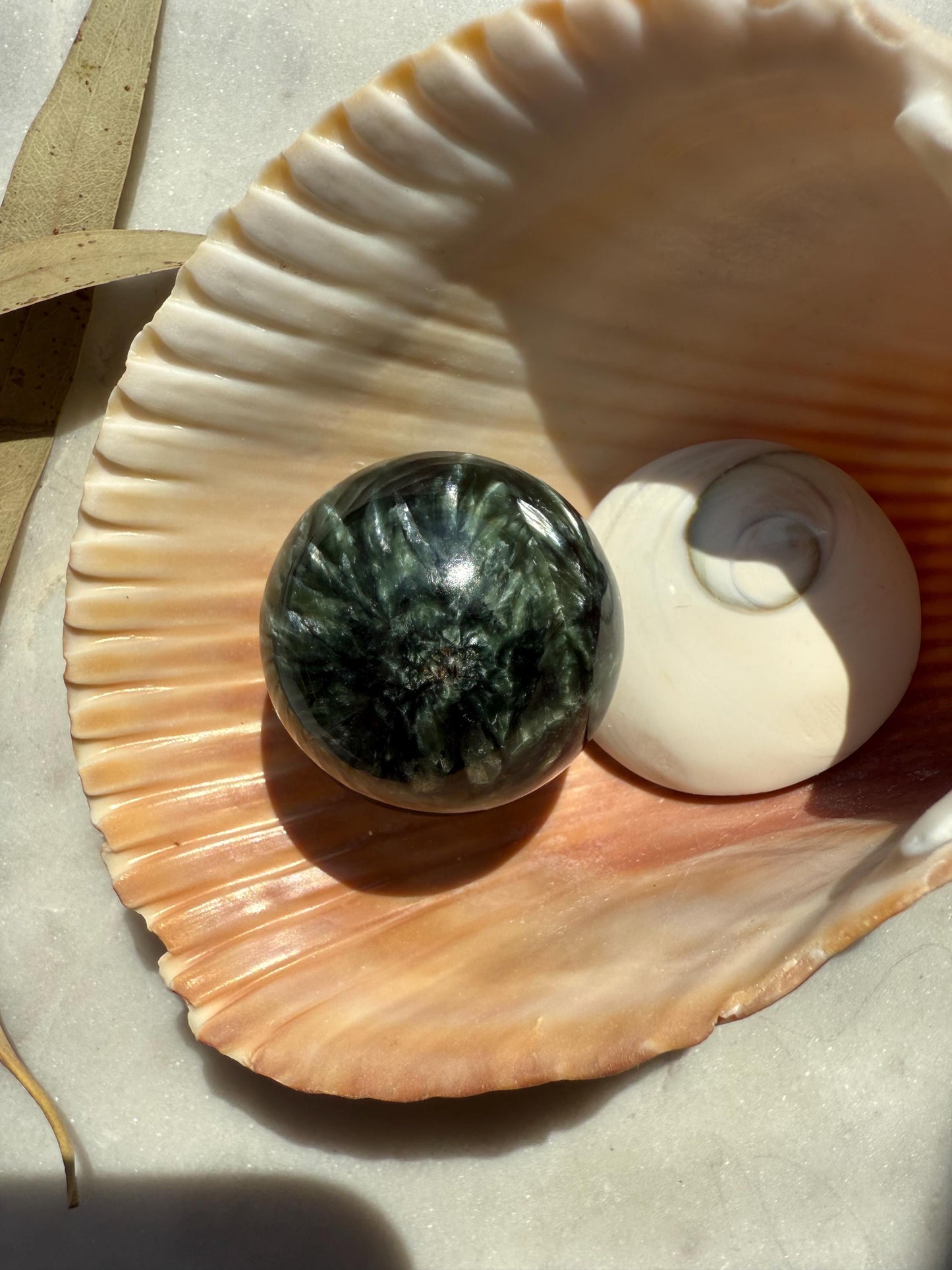 Small Seraphinite Sphere | Seraphinite | Small Crystal Sphere | Gift for Crystal Lover | Crystal Lover Gift | Self Love Crystal