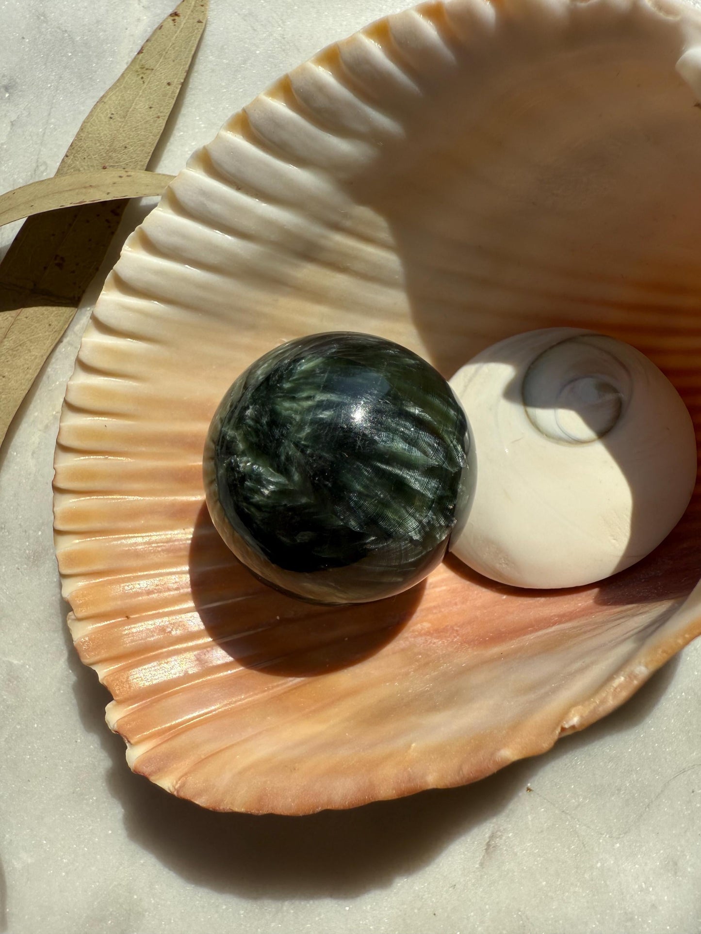 Small Seraphinite Sphere | Seraphinite | Small Crystal Sphere | Gift for Crystal Lover | Crystal Lover Gift | Self Love Crystal