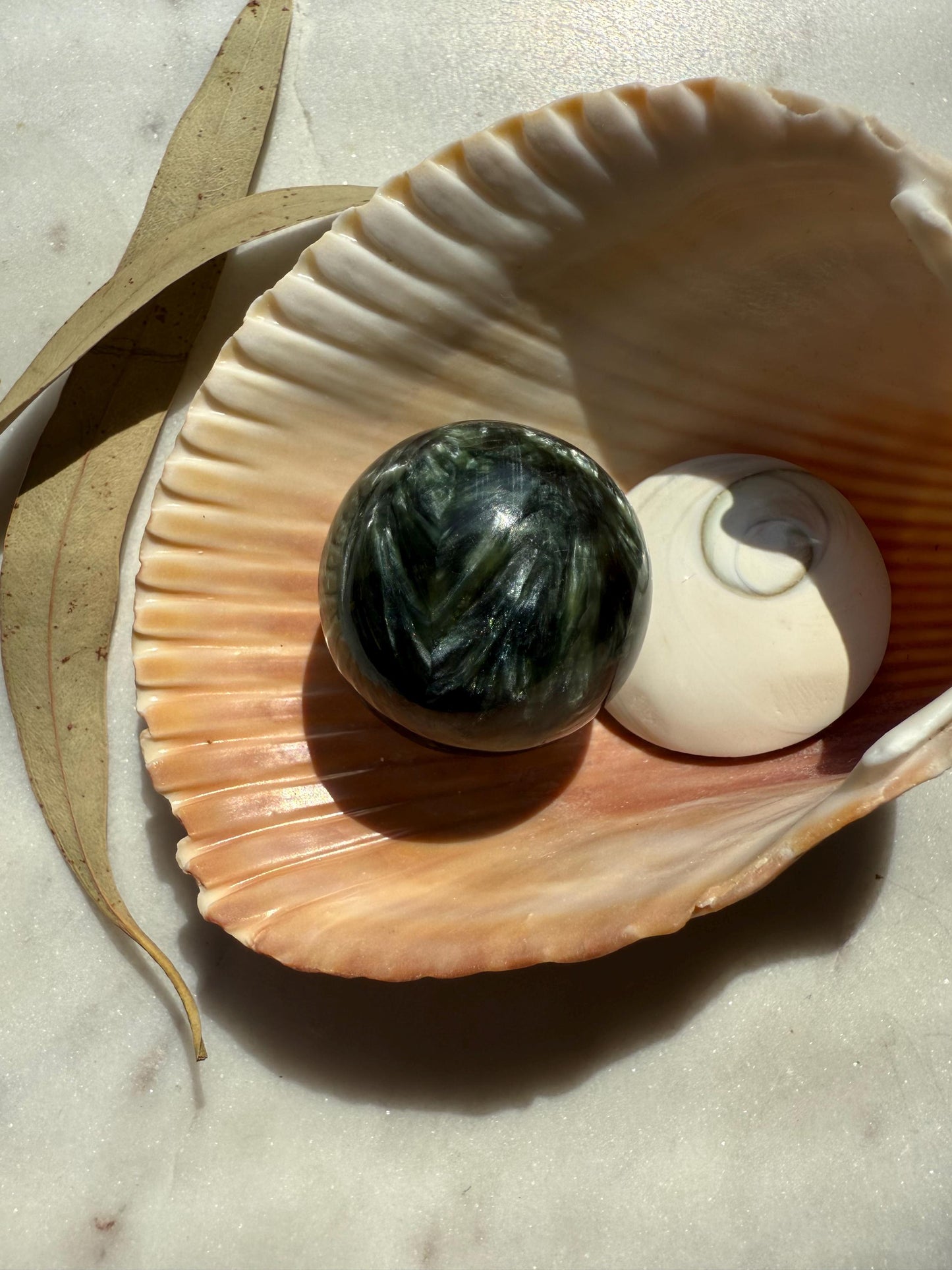 Small Seraphinite Sphere | Seraphinite | Small Crystal Sphere | Gift for Crystal Lover | Crystal Lover Gift | Self Love Crystal