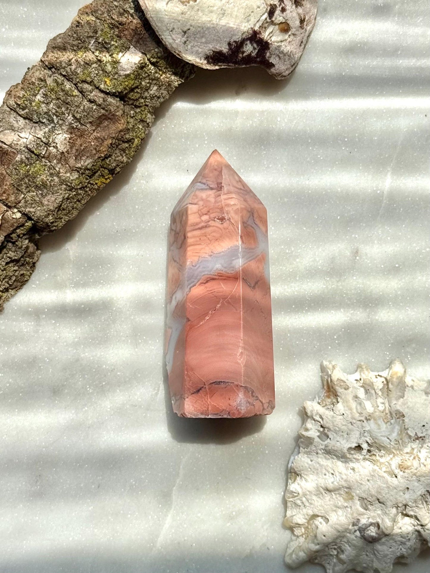 Imperfect Cotton Candy Agate Tower | Cotton Candy Agate | Pink Agate Tower | Pink Agate | Gift for Crystal Lover | Pink Crystal