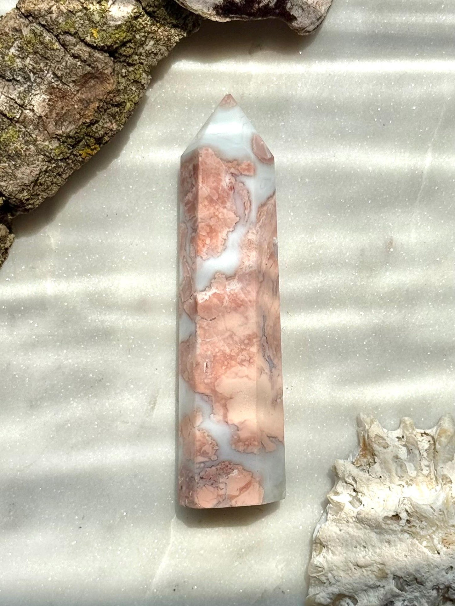 Imperfect Cotton Candy Agate Tower | Cotton Candy Agate | Pink Agate Tower | Pink Agate | Gift for Crystal Lover | Pink Crystal