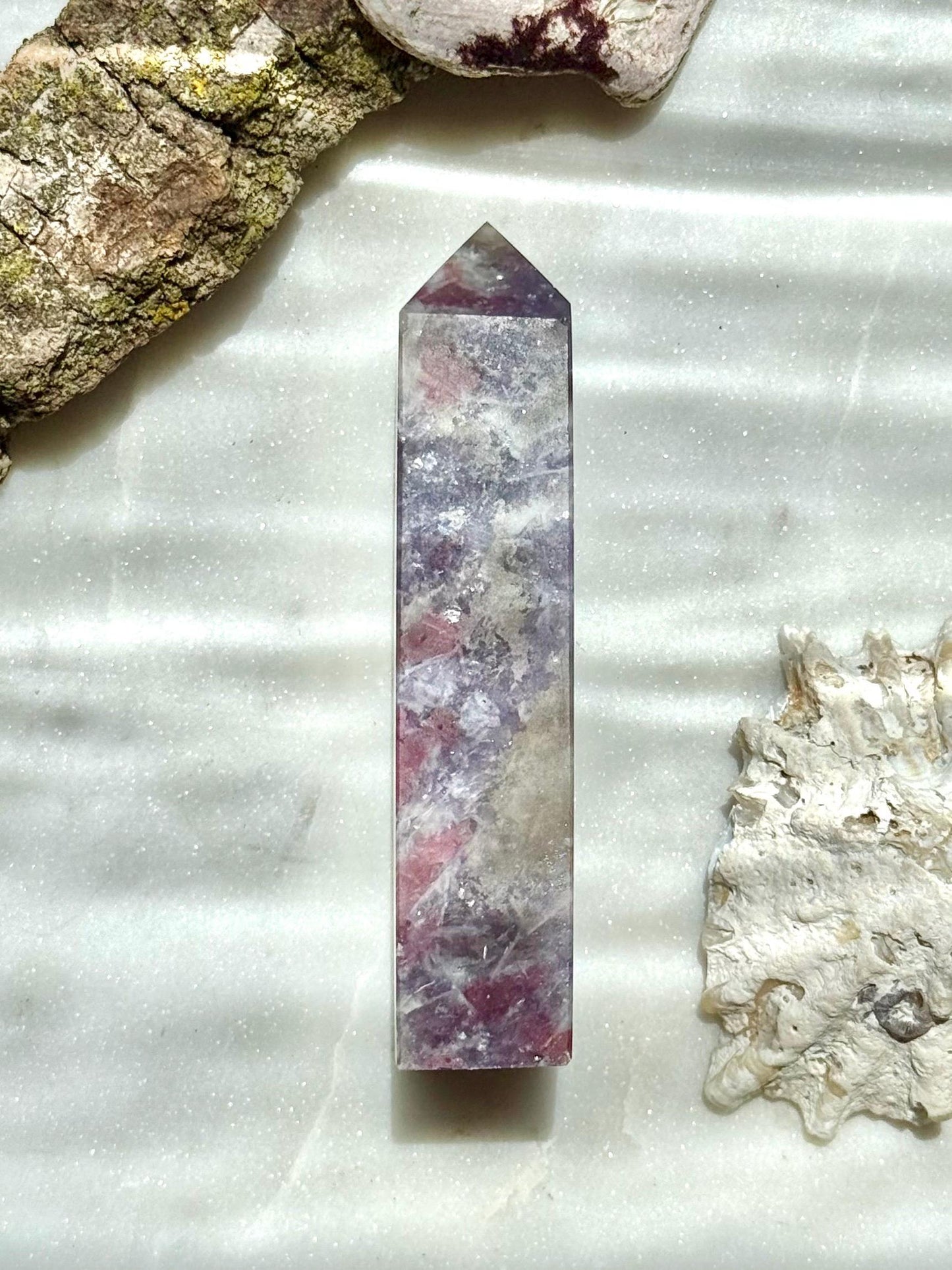 Unicorn Stone Tower | Unicorn Stone | Combo Mineral | Gift for Crystal Lover | Pink and Purple Crystal | Unique Crystal
