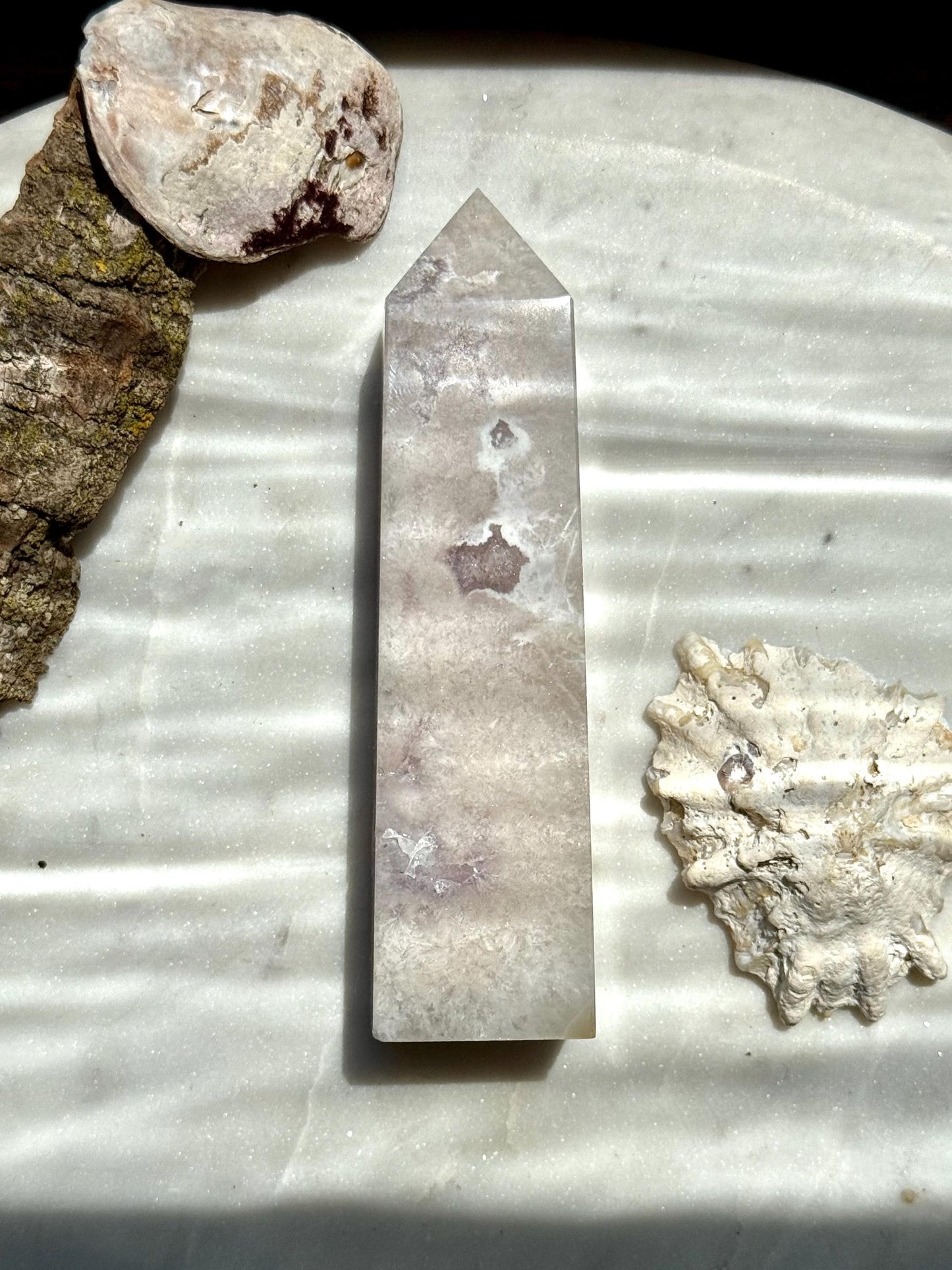 Amethyst and Clear Quartz Tower | Amethyst | Clear Quartz | Gift for Crystal Lover | Unique Crystal | Combo Crystal