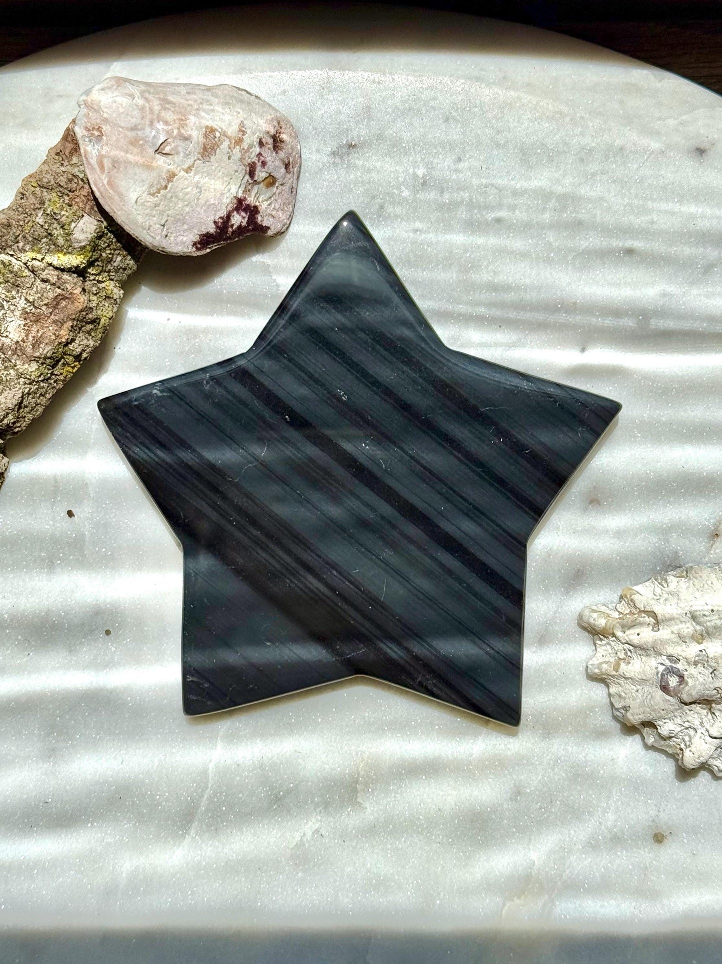 Midnight Lace Obsidian Star | Midnight Lace Obsidian | Unique Crystal | Rare Crystal | Crystal Star | Black Crystal |