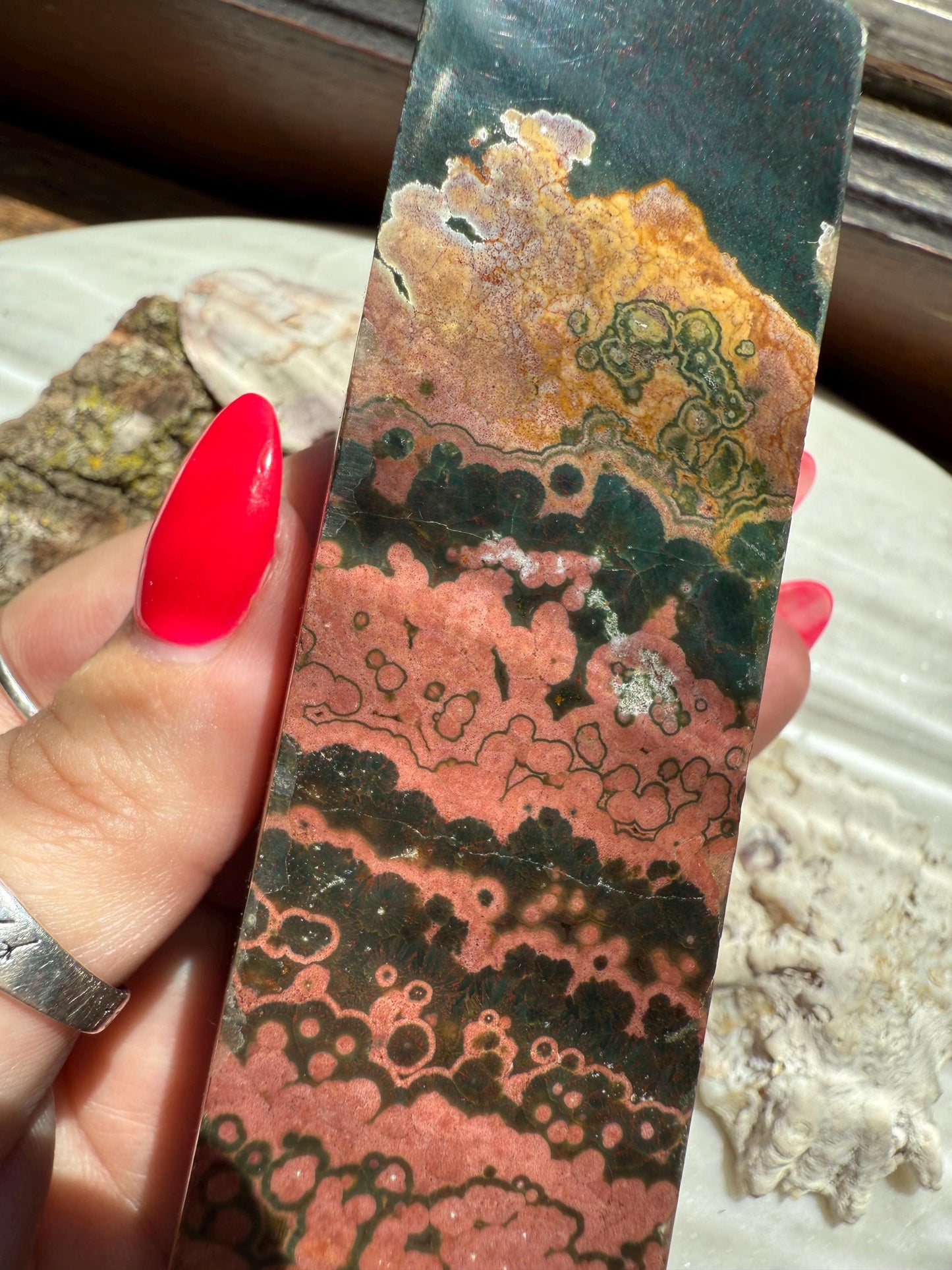 Pink Ocean Jasper Tower | Pink Sea Jasper Tower | Gift for Crystal Lover | Unique Crystal | Rare Crystal | Pink Crystal | Ocean Jasper Tower