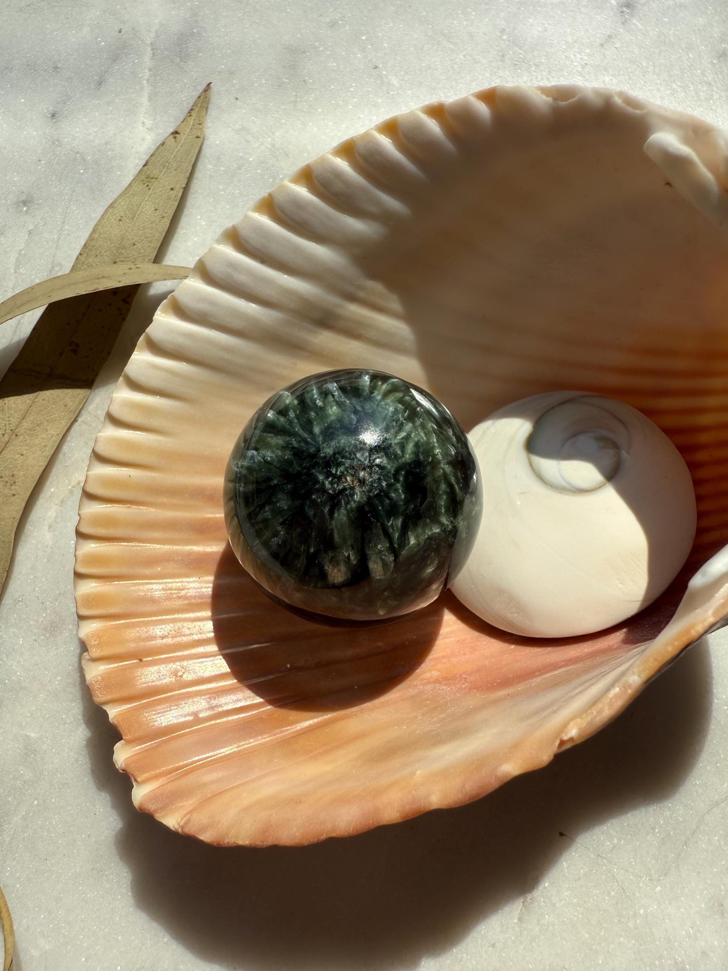 Small Seraphinite Sphere | Seraphinite | Small Crystal Sphere | Gift for Crystal Lover | Crystal Lover Gift | Self Love Crystal