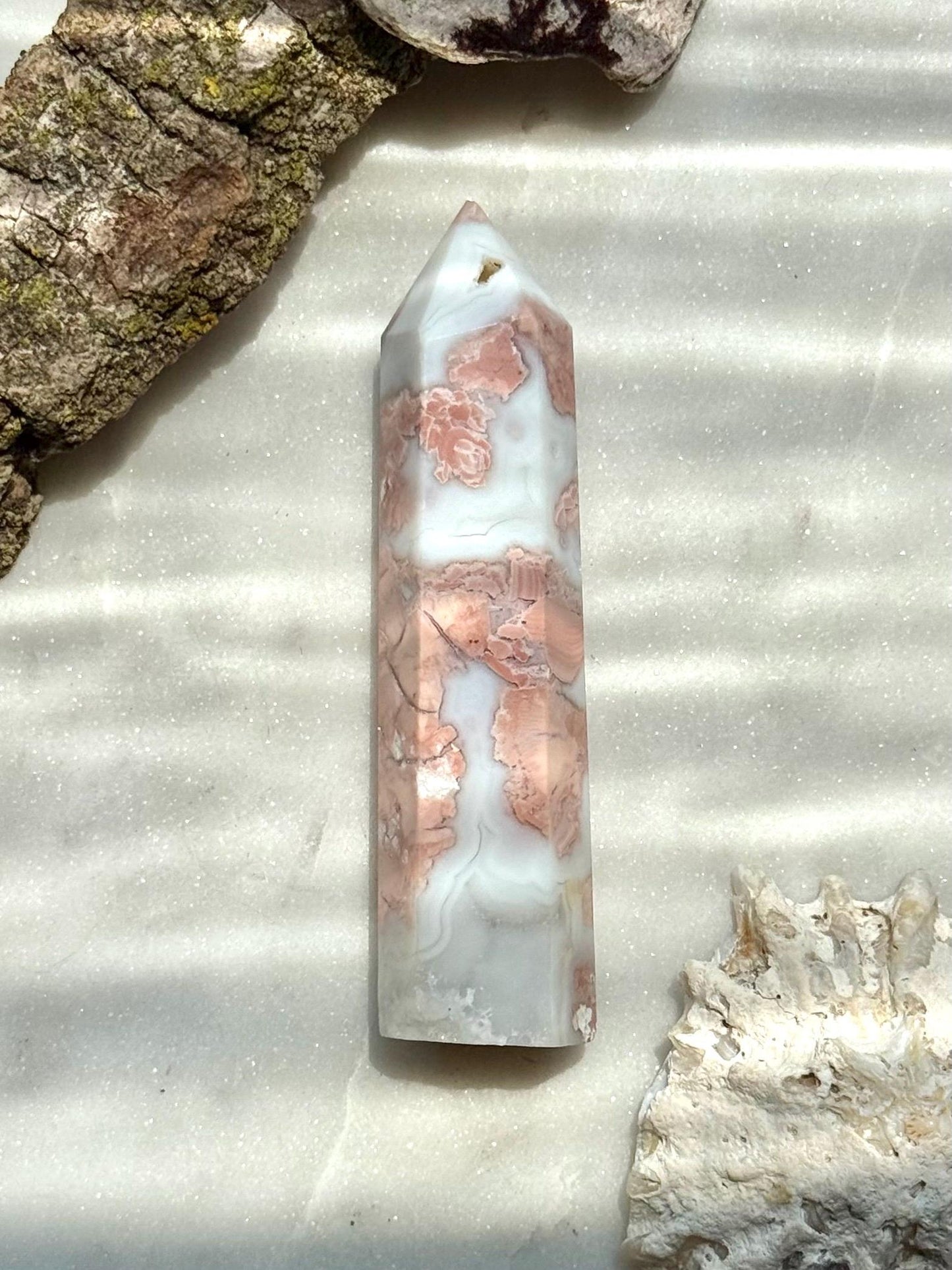 Imperfect Cotton Candy Agate Tower | Cotton Candy Agate | Pink Agate Tower | Pink Agate | Gift for Crystal Lover | Pink Crystal