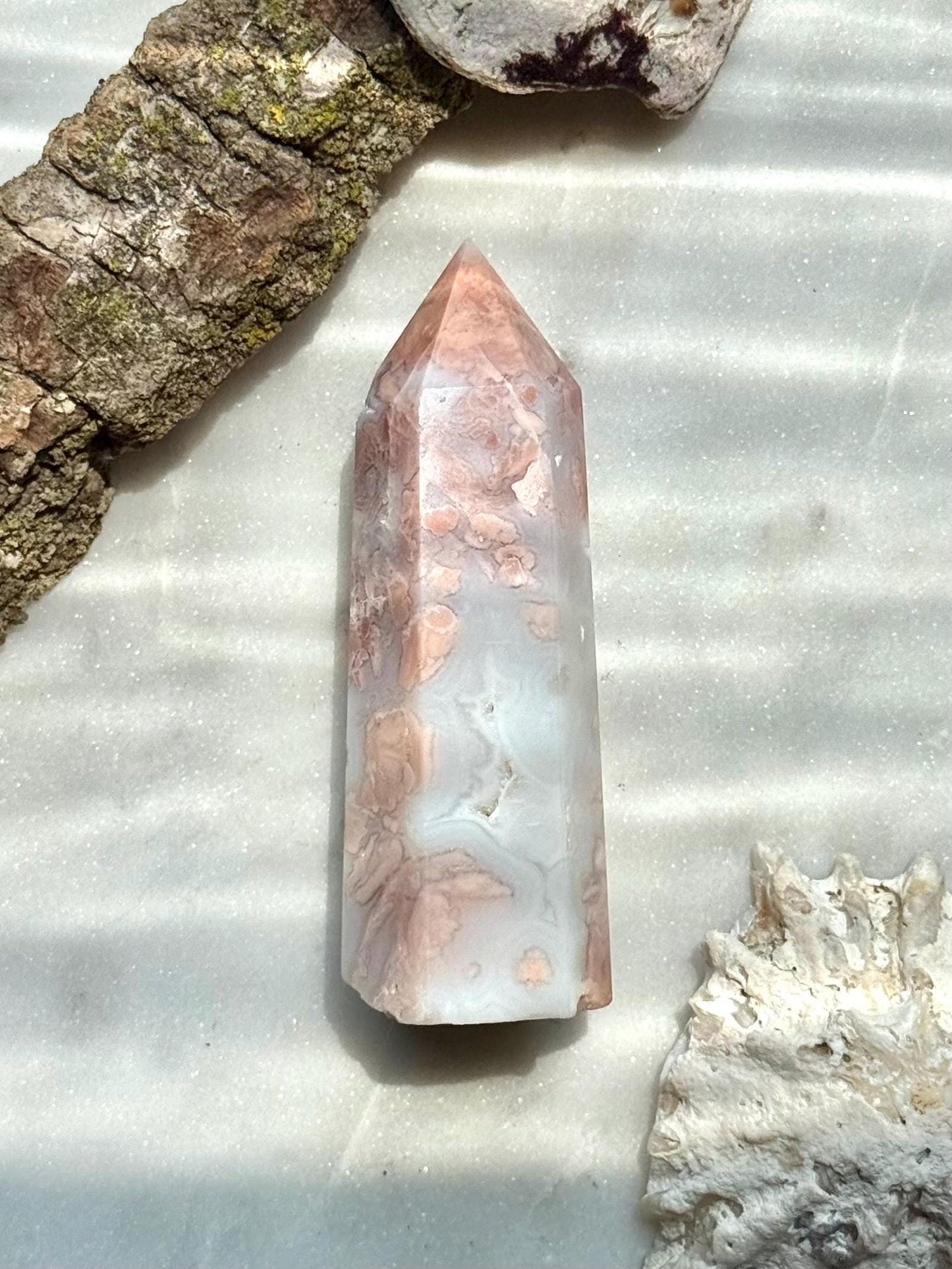Imperfect Cotton Candy Agate Tower | Cotton Candy Agate | Pink Agate Tower | Pink Agate | Gift for Crystal Lover | Pink Crystal