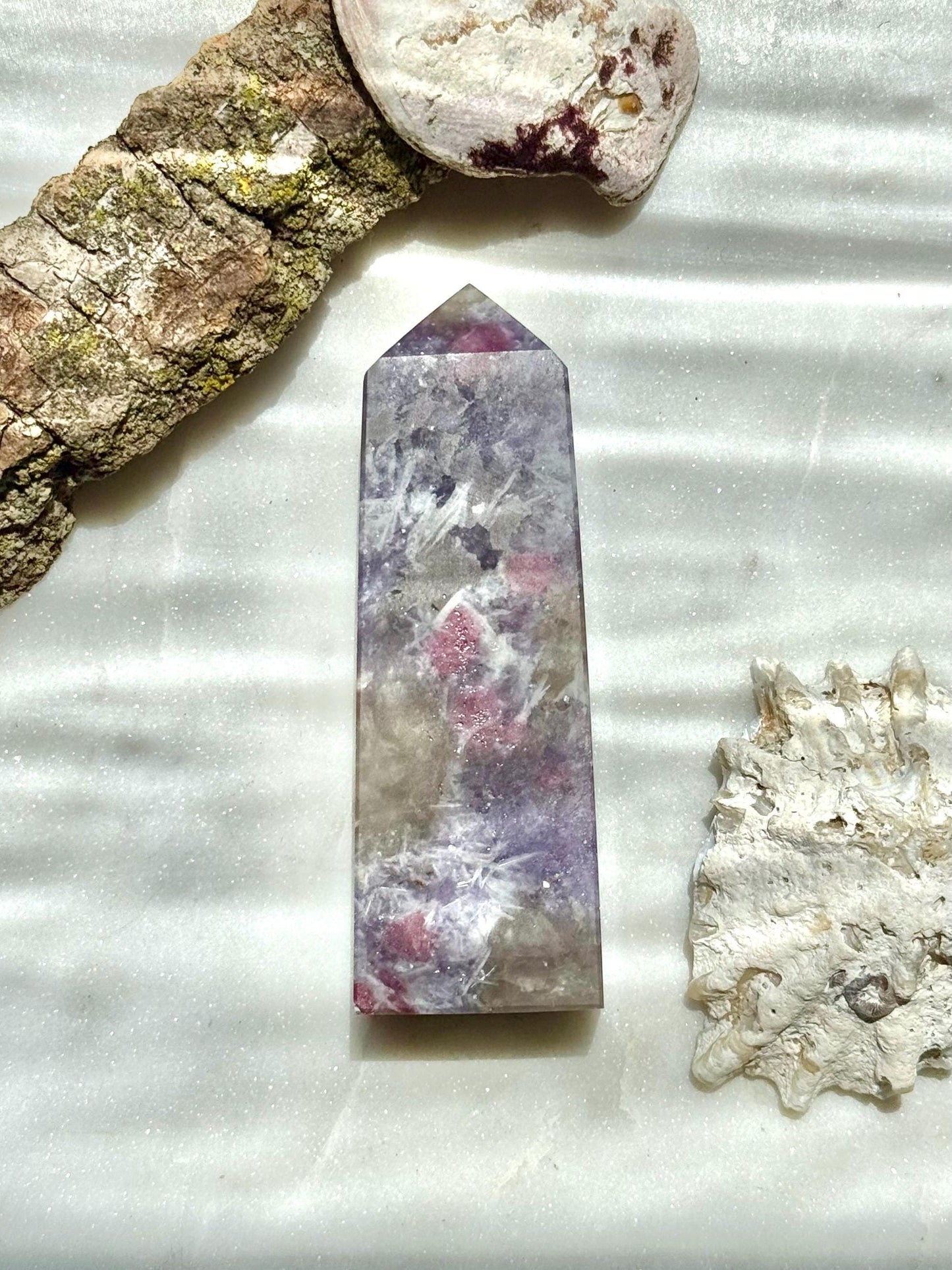 Unicorn Stone Tower | Unicorn Stone | Combo Mineral | Gift for Crystal Lover | Pink and Purple Crystal | Unique Crystal