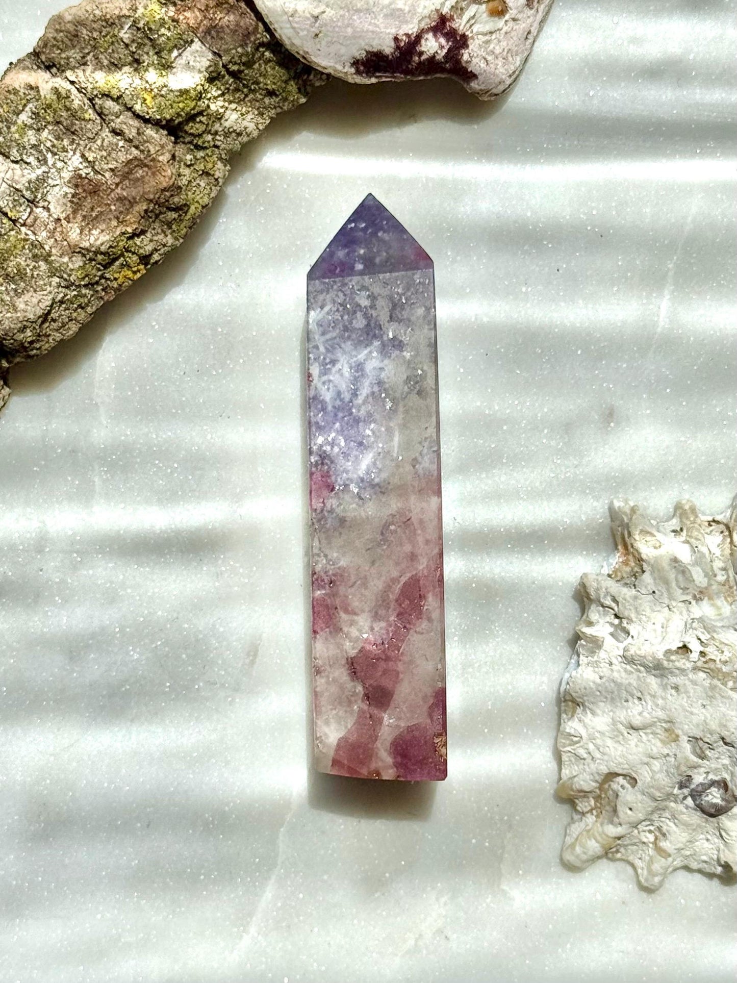 Unicorn Stone Tower | Unicorn Stone | Combo Mineral | Gift for Crystal Lover | Pink and Purple Crystal | Unique Crystal