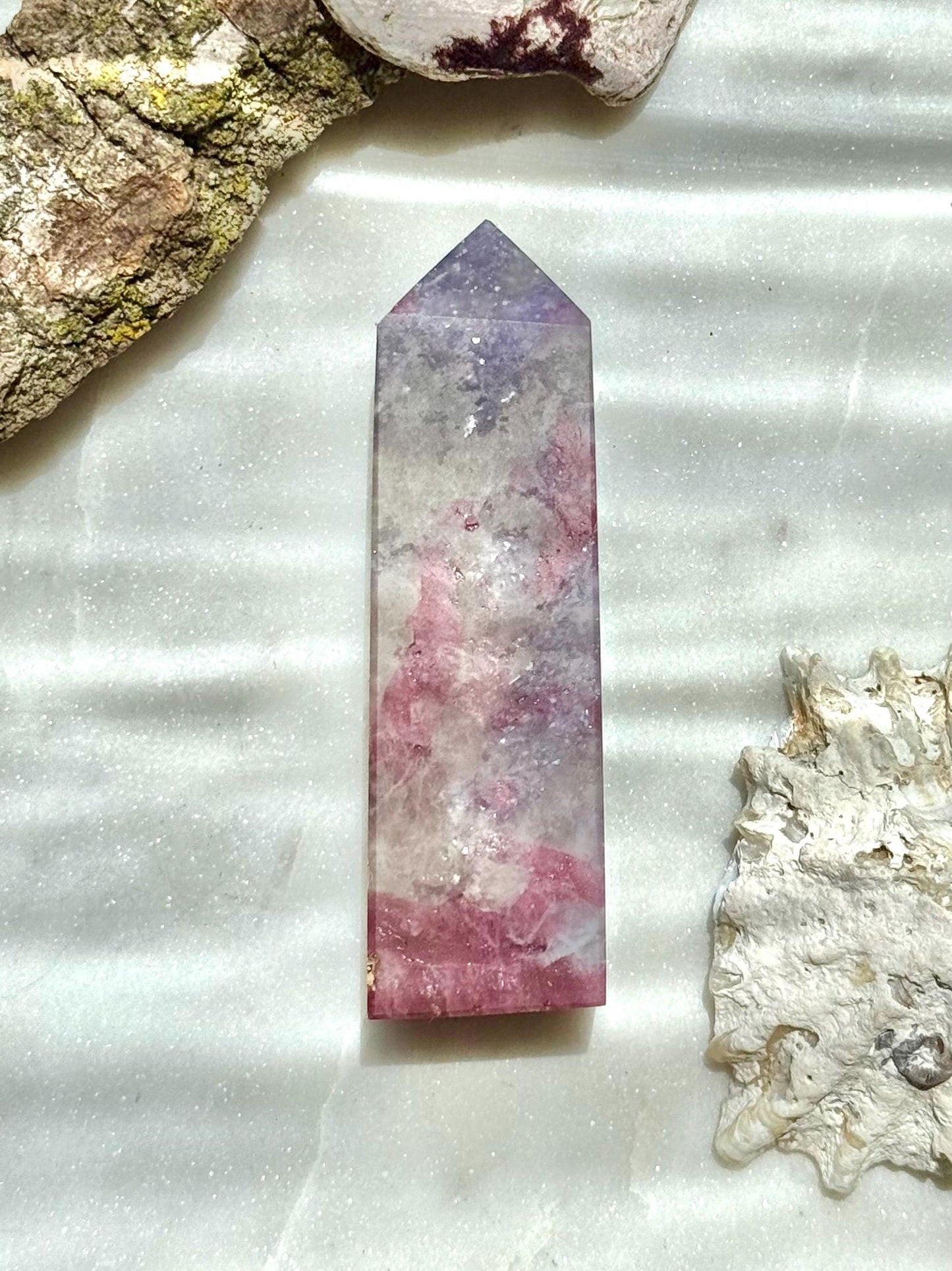 Unicorn Stone Tower | Unicorn Stone | Combo Mineral | Gift for Crystal Lover | Pink and Purple Crystal | Unique Crystal