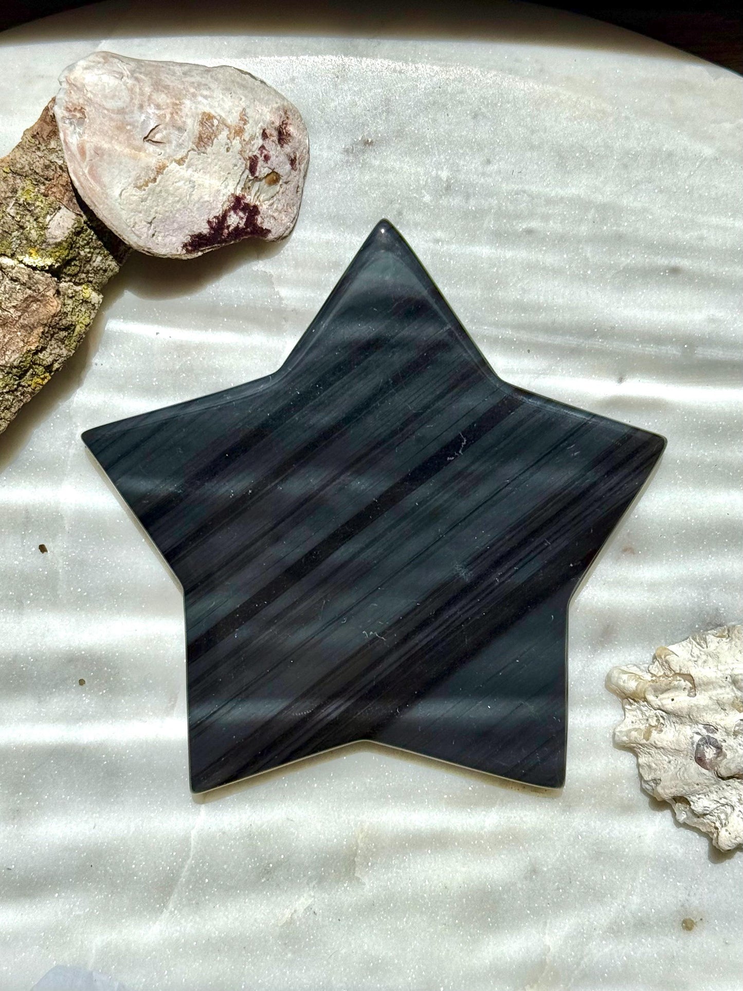 Midnight Lace Obsidian Star | Midnight Lace Obsidian | Unique Crystal | Rare Crystal | Crystal Star | Black Crystal |