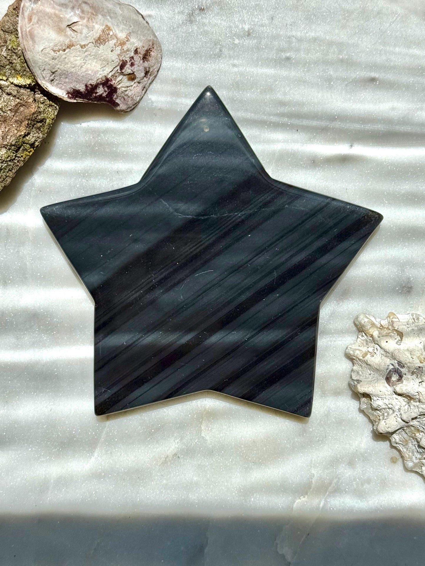 Midnight Lace Obsidian Star | Midnight Lace Obsidian | Unique Crystal | Rare Crystal | Crystal Star | Black Crystal |