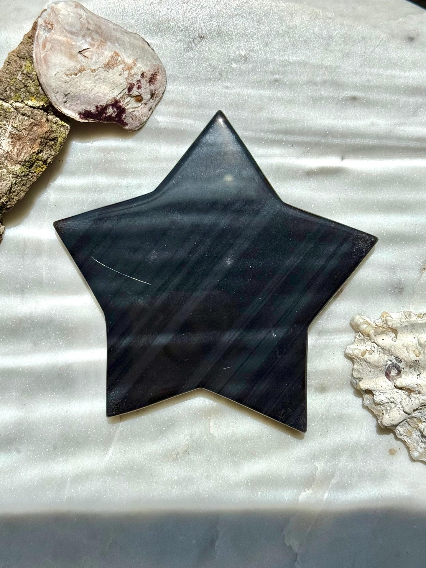 Midnight Lace Obsidian Star | Midnight Lace Obsidian | Unique Crystal | Rare Crystal | Crystal Star | Black Crystal |
