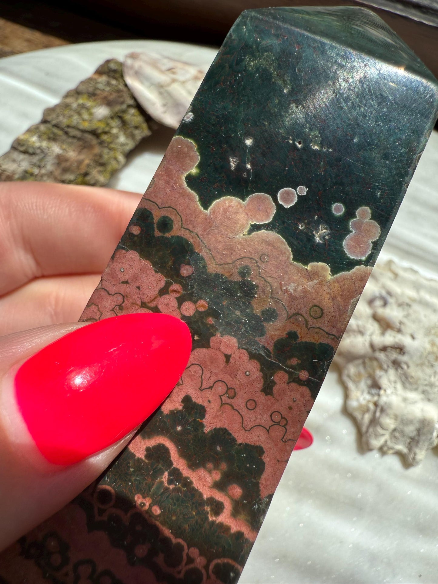 Pink Ocean Jasper Tower | Pink Sea Jasper Tower | Gift for Crystal Lover | Unique Crystal | Rare Crystal | Pink Crystal | Ocean Jasper Tower