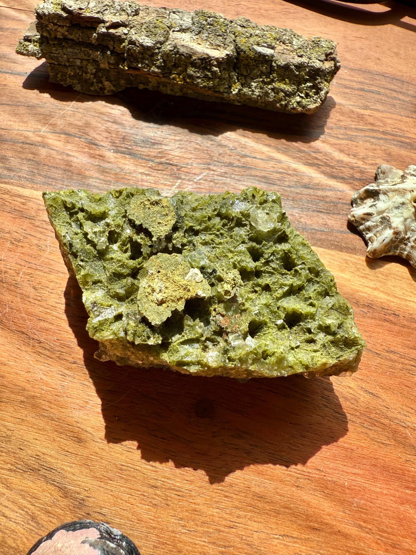 High Quality Epidote and Quartz Free Form || Epidote and Quartz || Forest Fairy Quartz || Raw Crystal || Sparkly Crystal