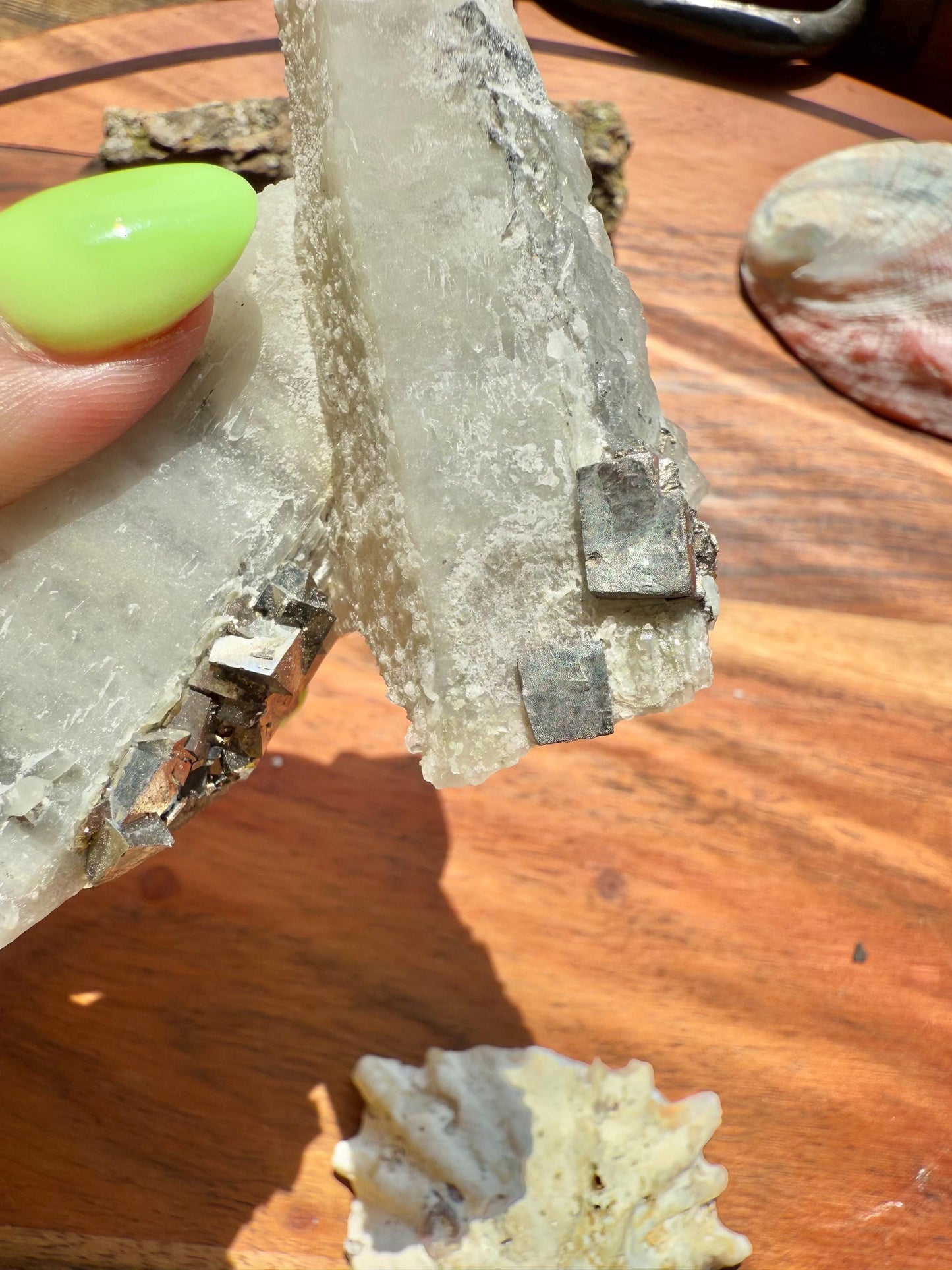 High Quality Calcite Covered Quartz with Pyrite from Mongolia || Calcite || Quartz || Pyrite || Raw Crystal Cluster || Combo Mineral