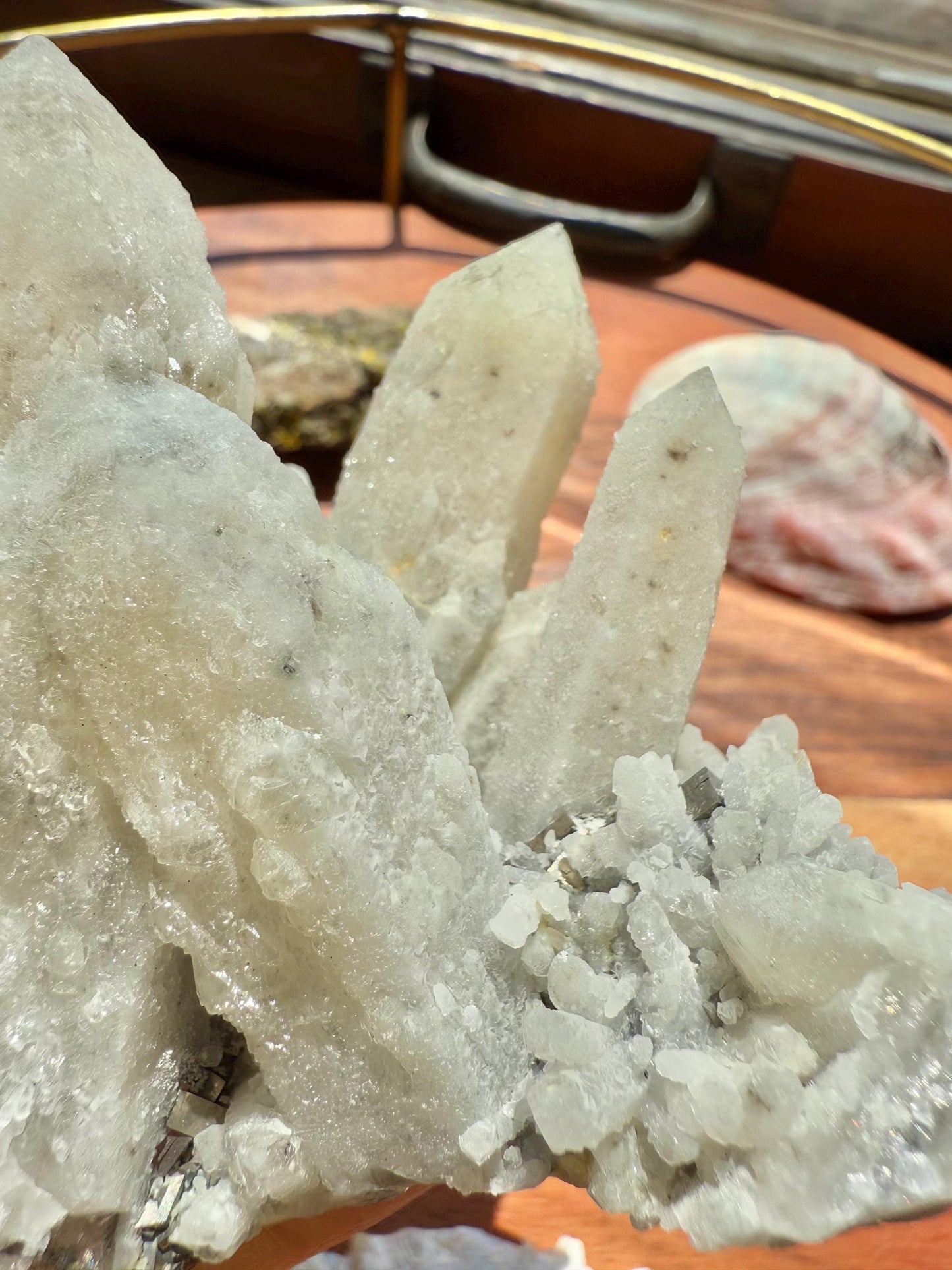 High Quality Calcite Covered Quartz with Pyrite from Mongolia || Calcite || Quartz || Pyrite || Raw Crystal Cluster || Combo Mineral