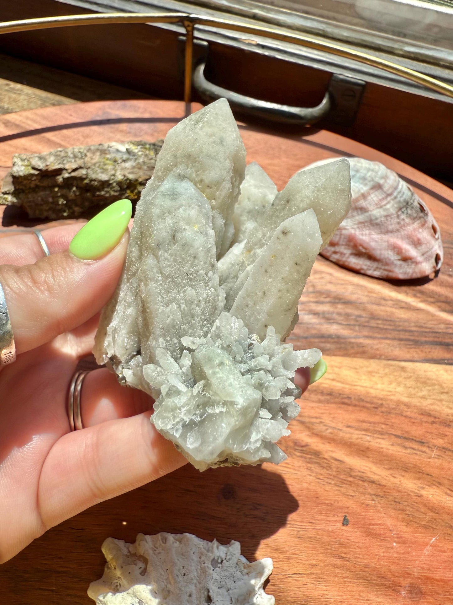 High Quality Calcite Covered Quartz with Pyrite from Mongolia || Calcite || Quartz || Pyrite || Raw Crystal Cluster || Combo Mineral
