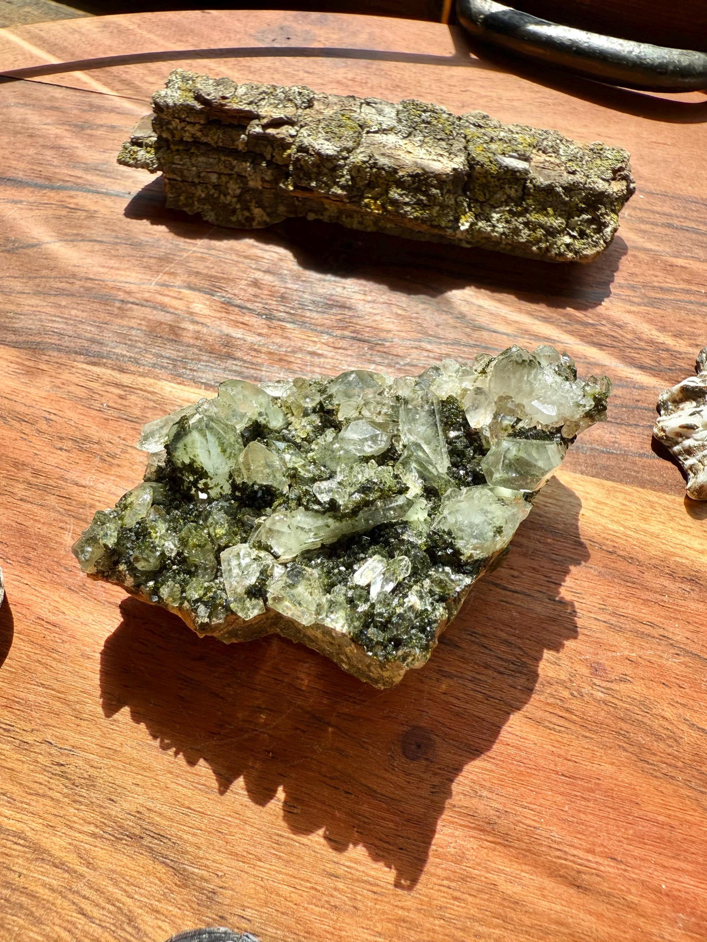 High Quality Epidote and Quartz Free Form || Epidote and Quartz || Forest Fairy Quartz || Raw Crystal || Sparkly Crystal