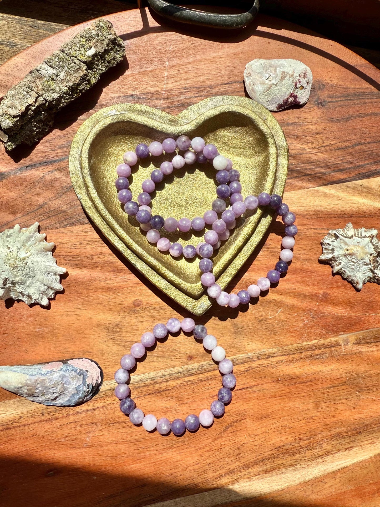Lepidolite Bracelet 8mm || Lepidolite || Purple Crystal Bracelet || Gift for Crystal Lover || Gift for Mom || Crystal Bracelet