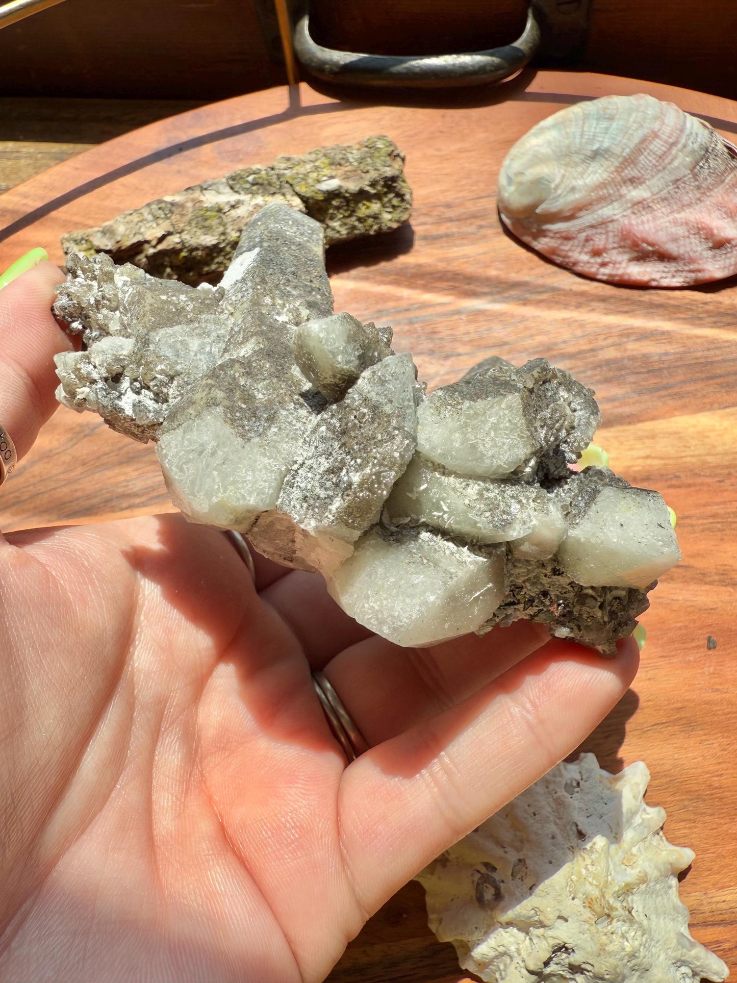 High Quality Calcite Covered Quartz with Pyrite from Mongolia || Calcite || Quartz || Pyrite || Raw Crystal Cluster || Combo Mineral