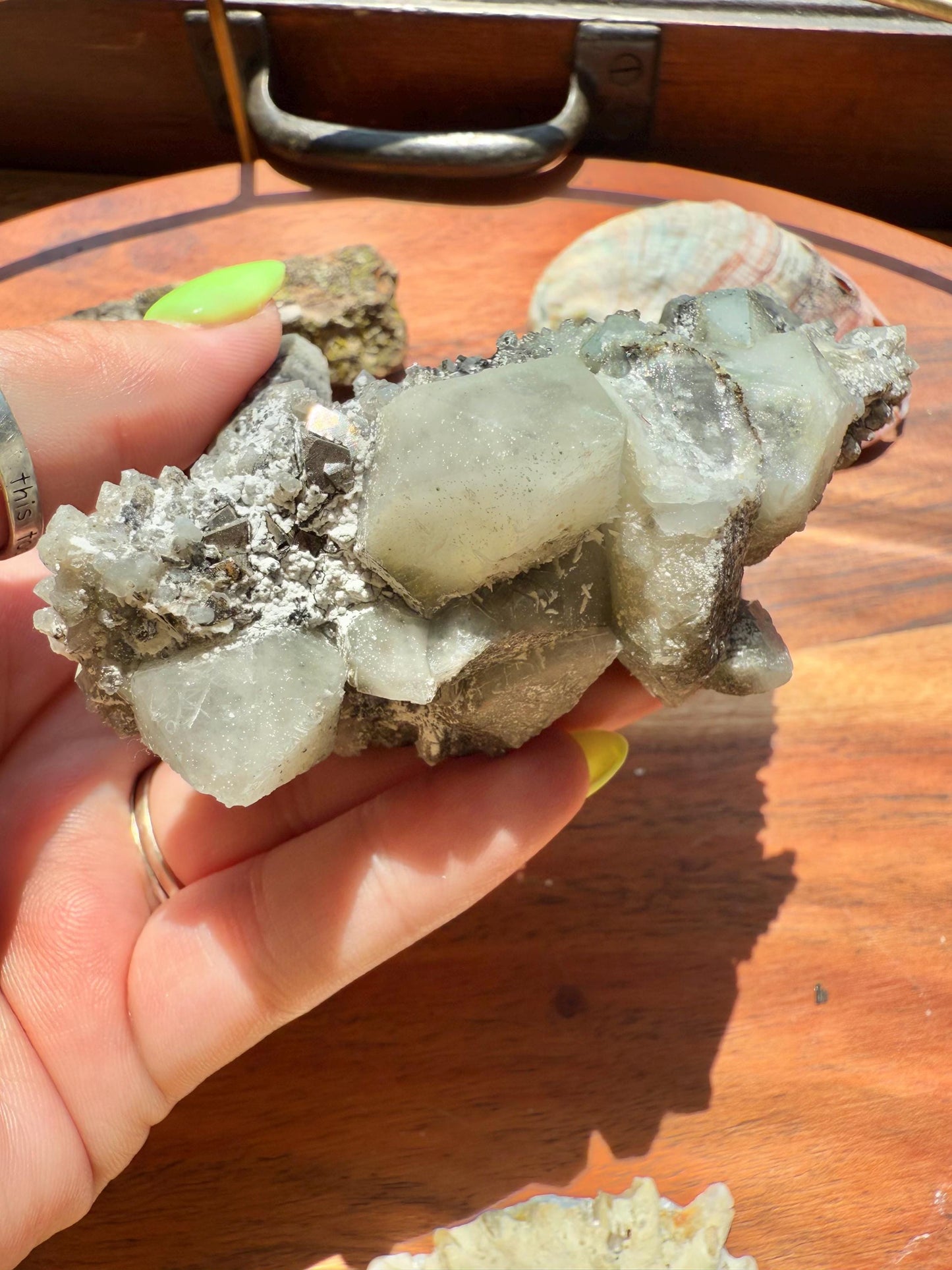 High Quality Calcite Covered Quartz with Pyrite from Mongolia || Calcite || Quartz || Pyrite || Raw Crystal Cluster || Combo Mineral