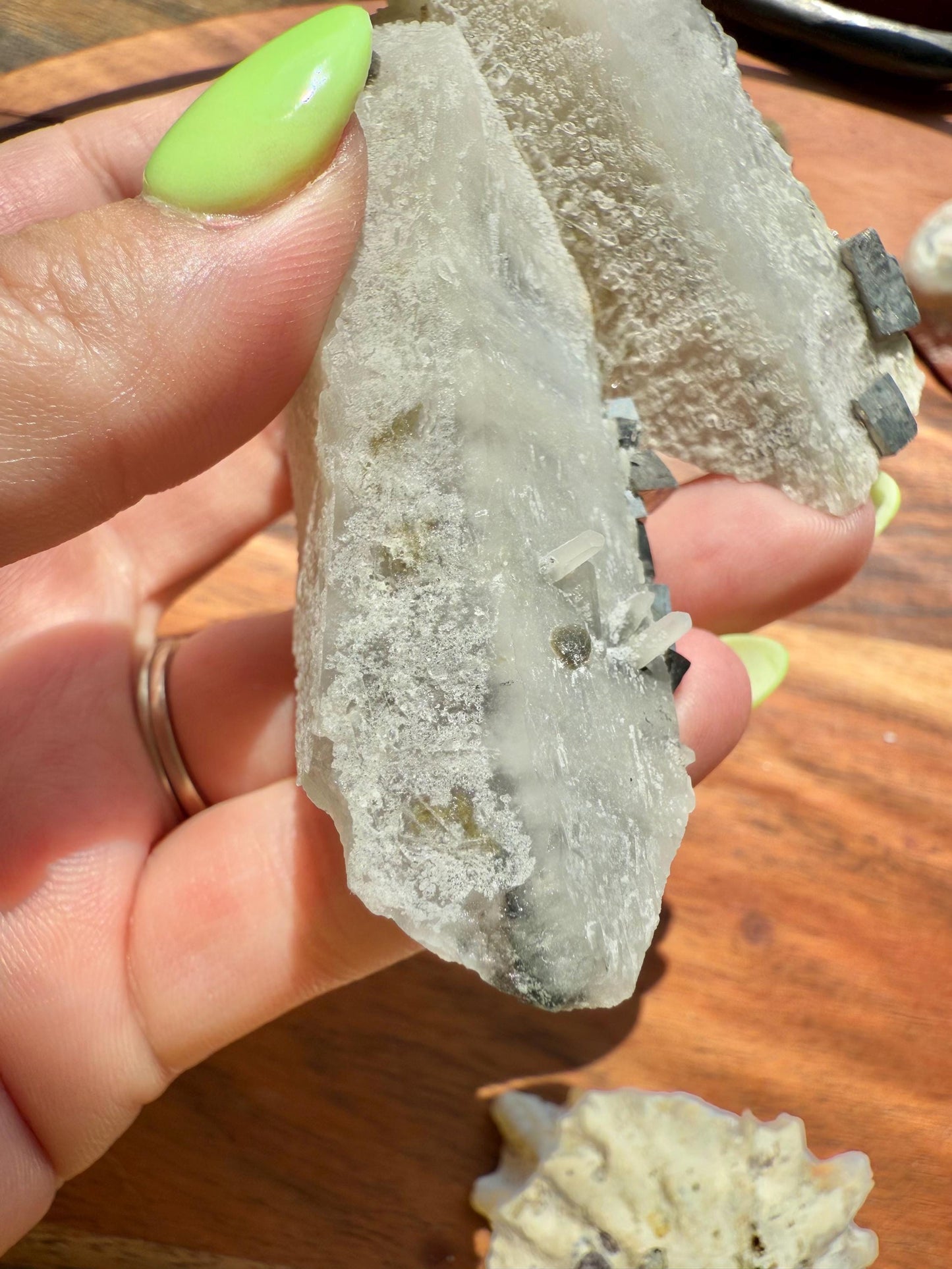 High Quality Calcite Covered Quartz with Pyrite from Mongolia || Calcite || Quartz || Pyrite || Raw Crystal Cluster || Combo Mineral