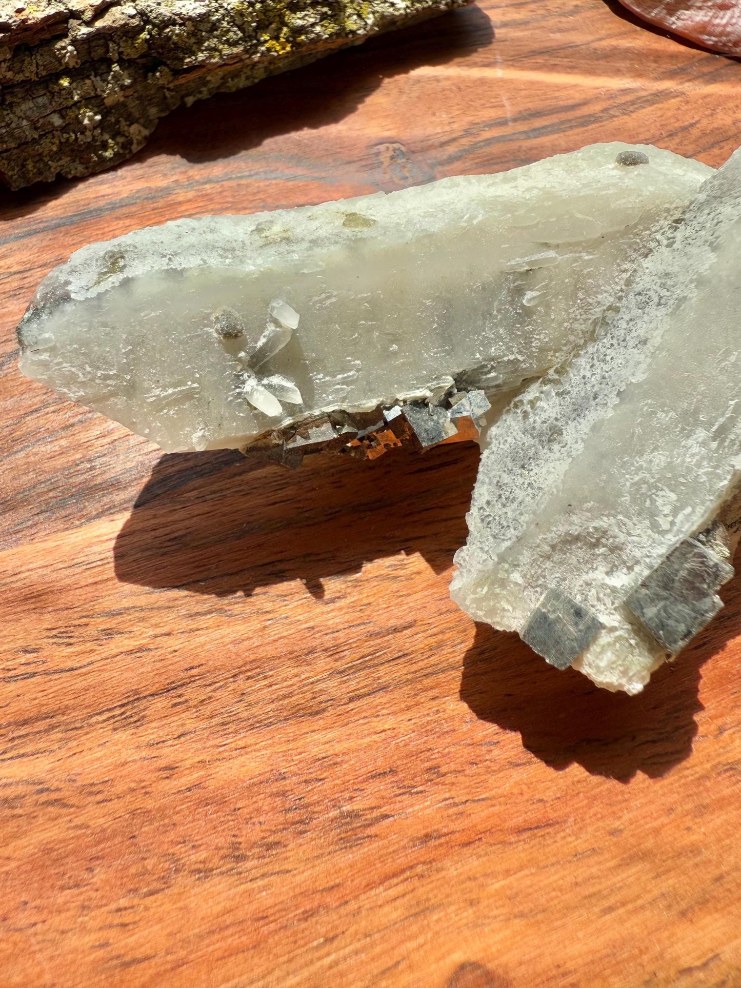 High Quality Calcite Covered Quartz with Pyrite from Mongolia || Calcite || Quartz || Pyrite || Raw Crystal Cluster || Combo Mineral