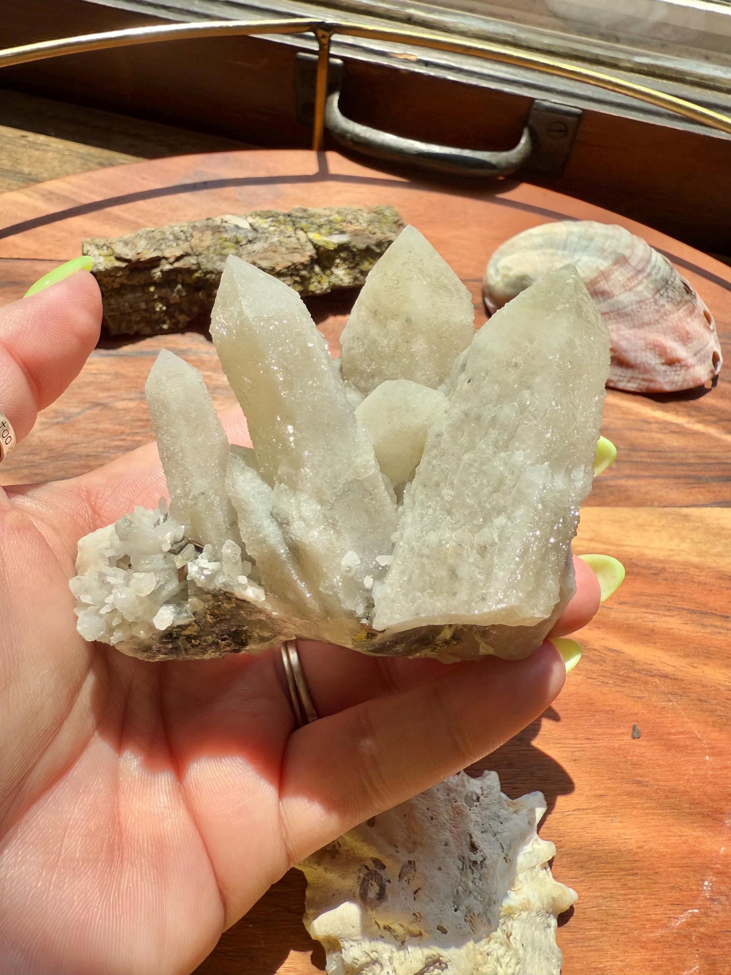 High Quality Calcite Covered Quartz with Pyrite from Mongolia || Calcite || Quartz || Pyrite || Raw Crystal Cluster || Combo Mineral