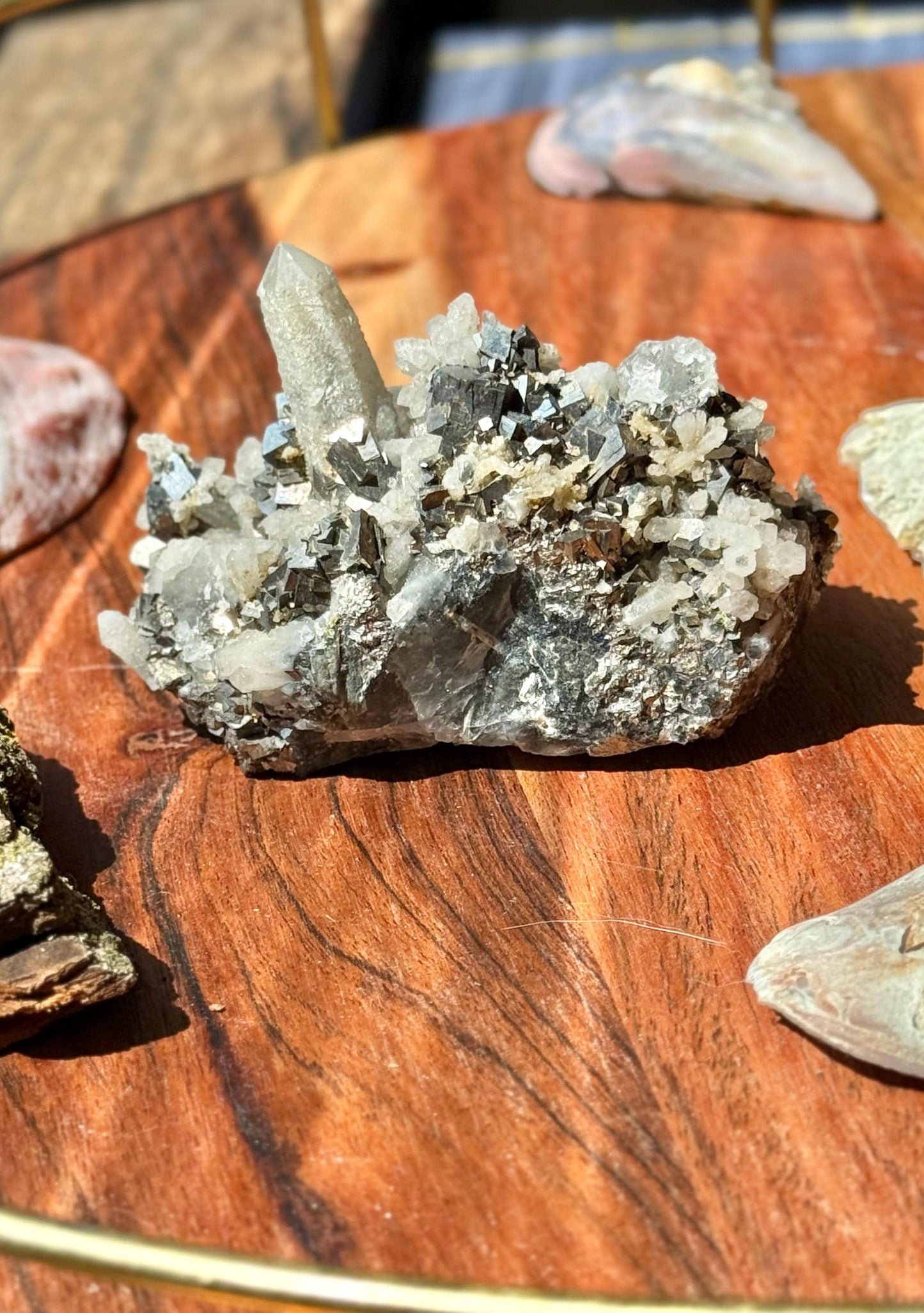High Quality Calcite Covered Quartz with Pyrite from Mongolia || Calcite || Quartz || Pyrite || Raw Crystal Cluster || Combo Mineral