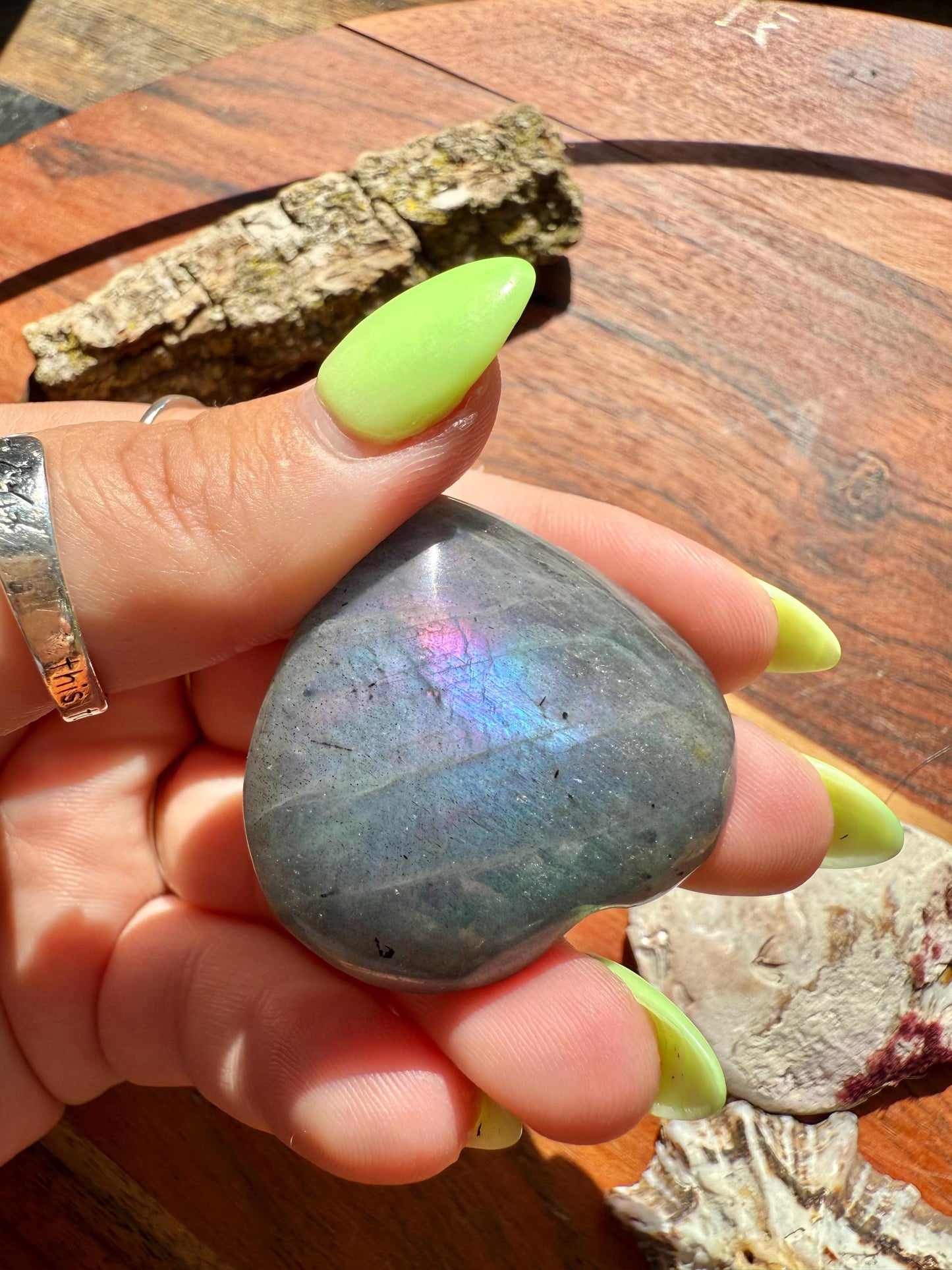 Flashy Labradorite Heart (Small)