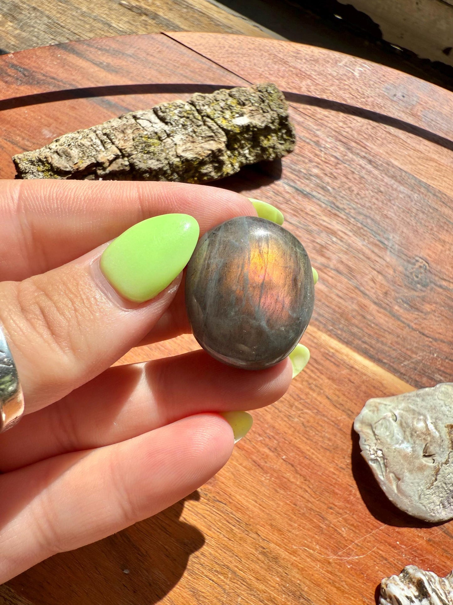 Sunset Flash Labradorite Cabochon