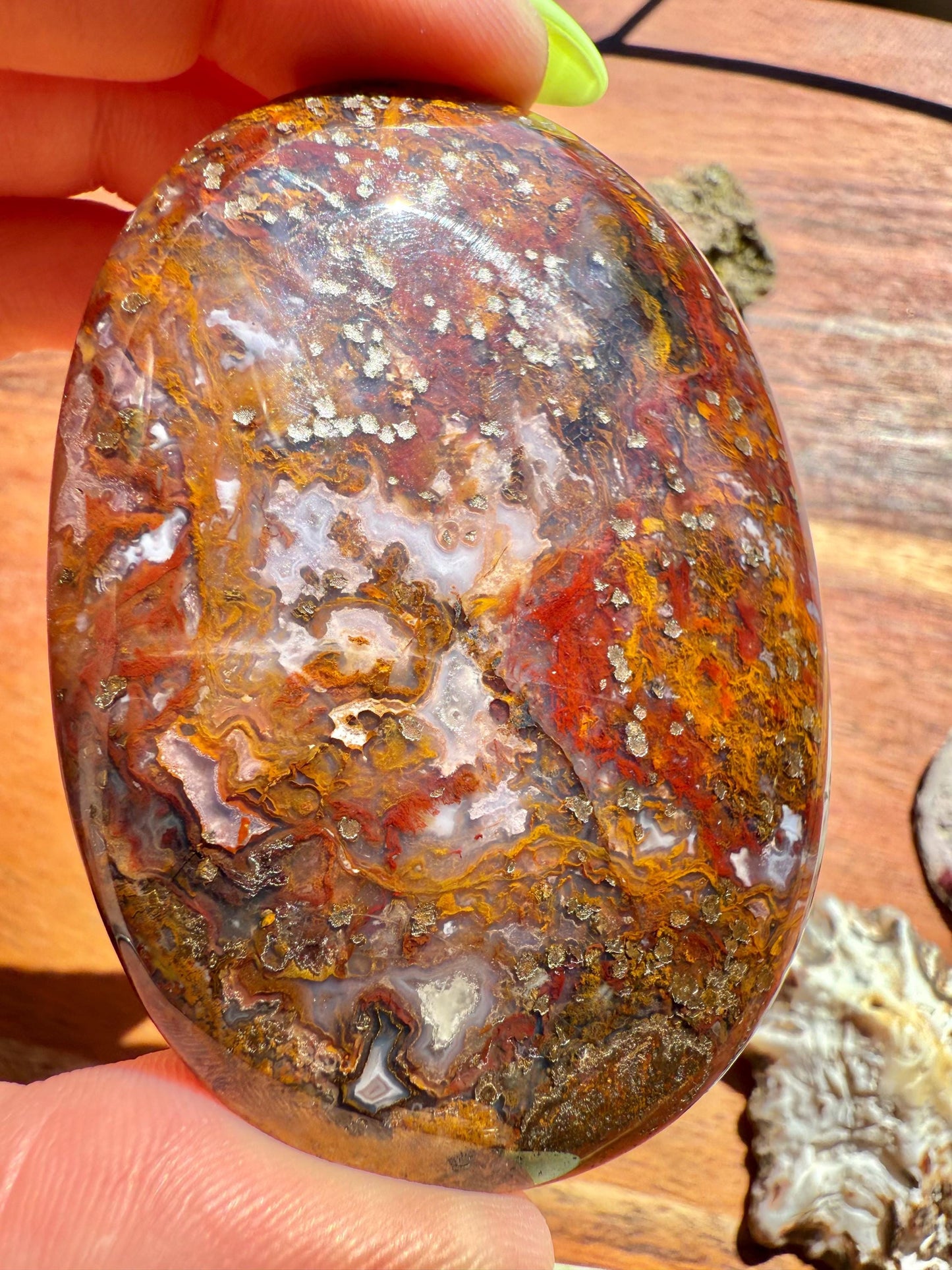 High Quality Agua Nueva Agate Palm Stone | Gift for Crystal Lover | Soothing Crystal | Grounding Crystal | Crystal Gift
